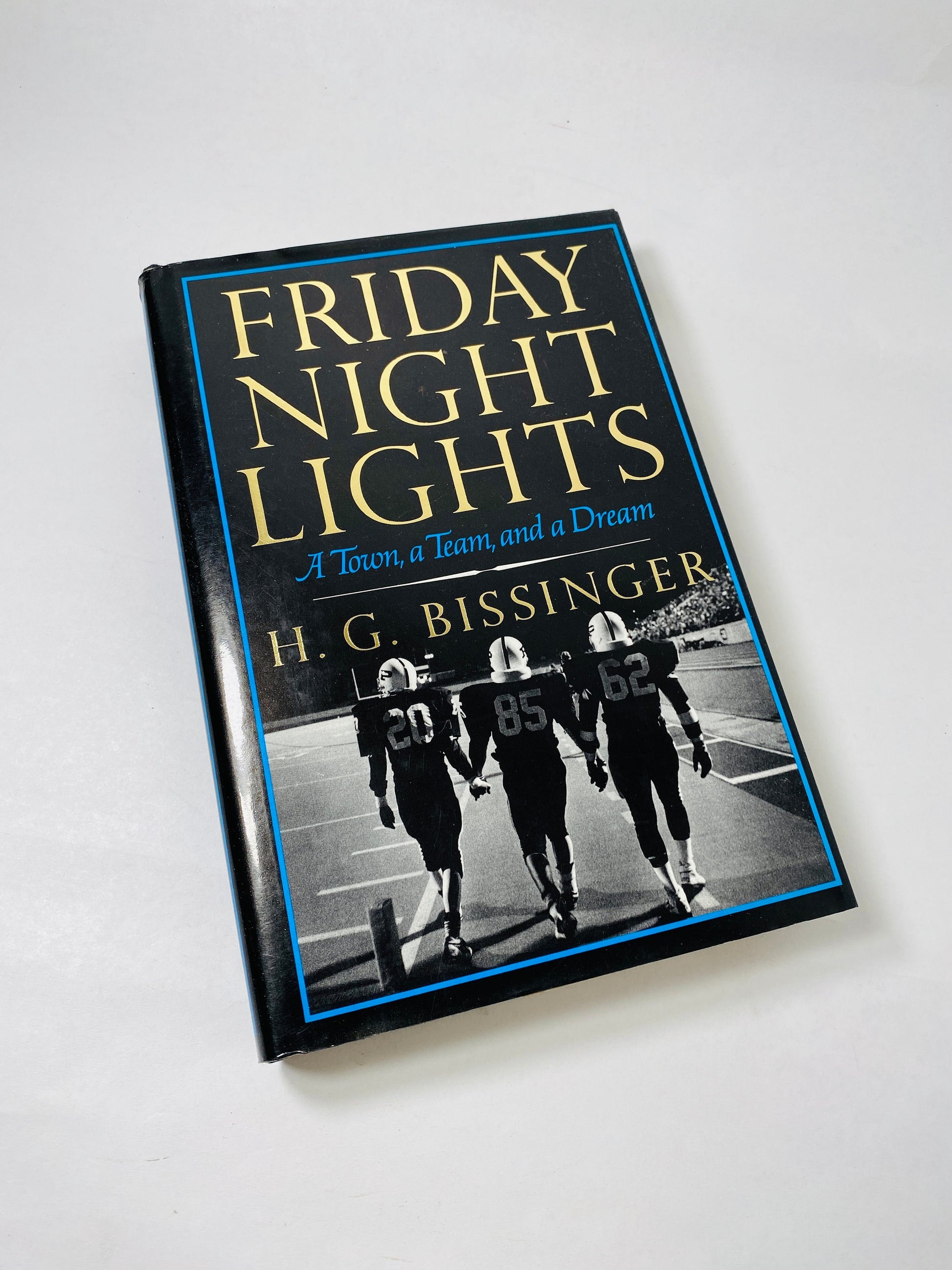 Friday Night Lights by HG Bissinger First printing vintage book A Town, a Team and a Dream. Football black book decor. Texas sports gift