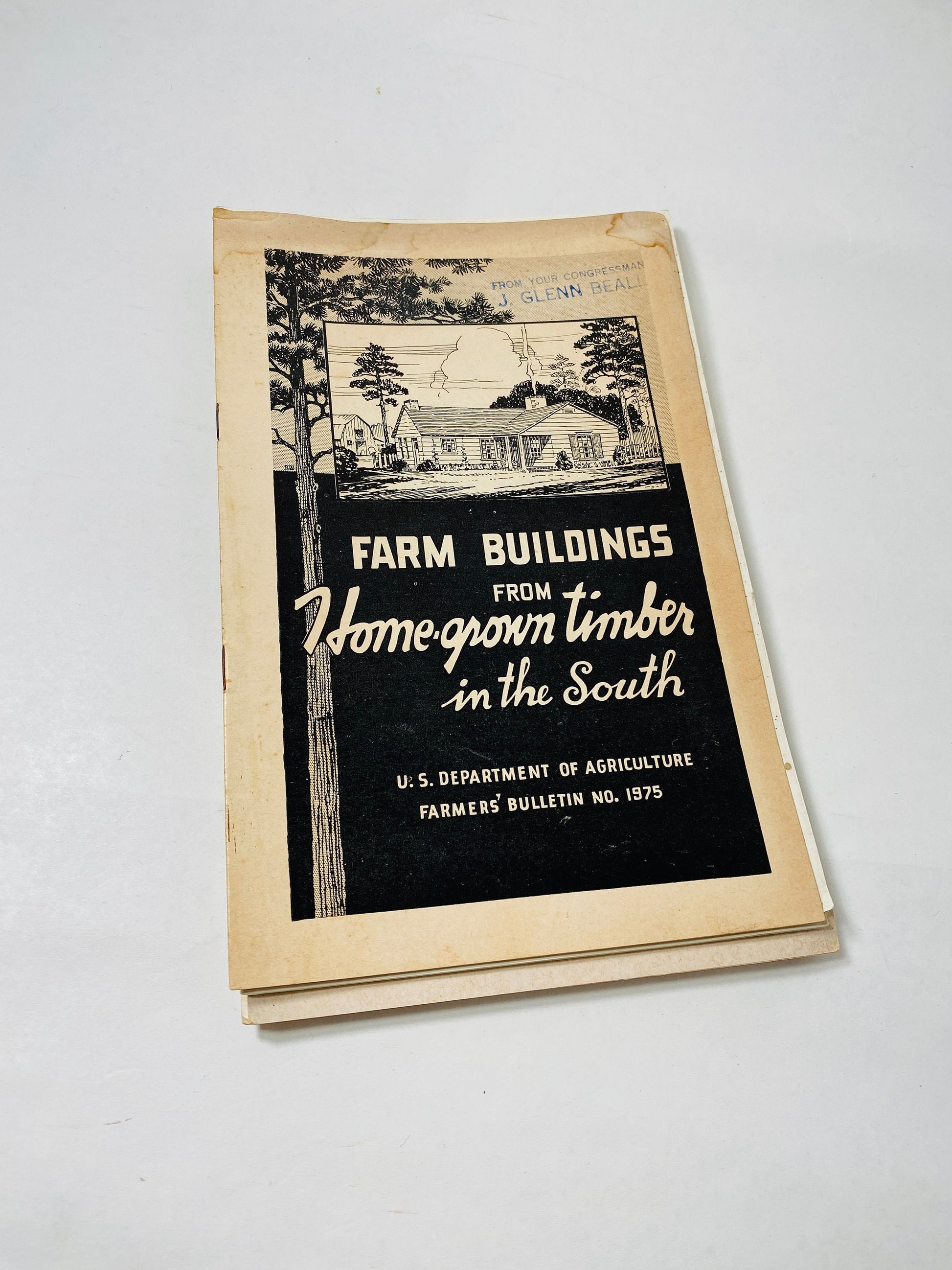 1960s-1980s Vintage Agriculture Department farm booklets homestead plowing cropping conservation pine fences timber painting buildings fire