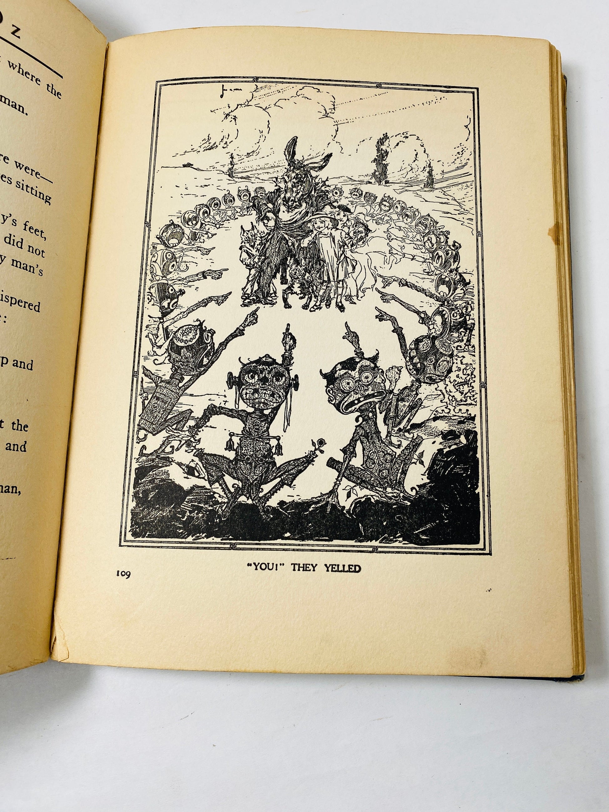 1909 antique Road to Oz vintage book by Frank Baum EARLY EDITION Wizard of Oz series adventure and love Reilly & Lee John R Neill