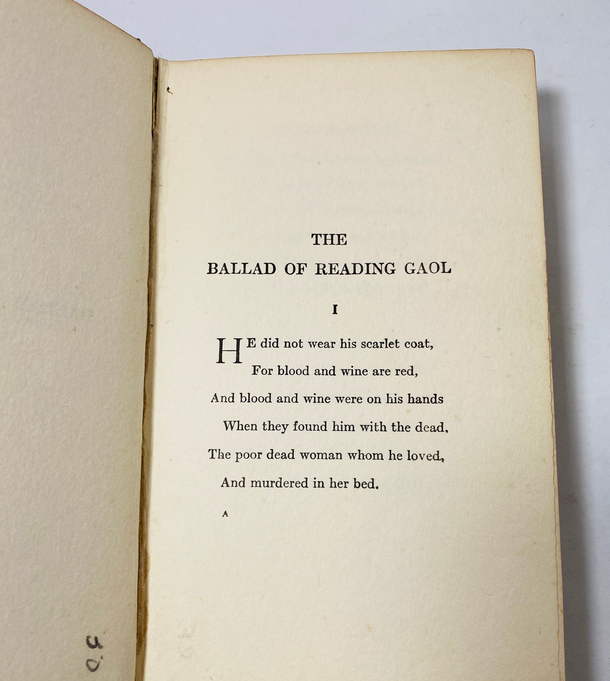 Oscar Wilde vintage poetry book circa 1911 Blue book decor Selected poems of this popular playwright Ballad of Reading Gaol Ave Imperatrix