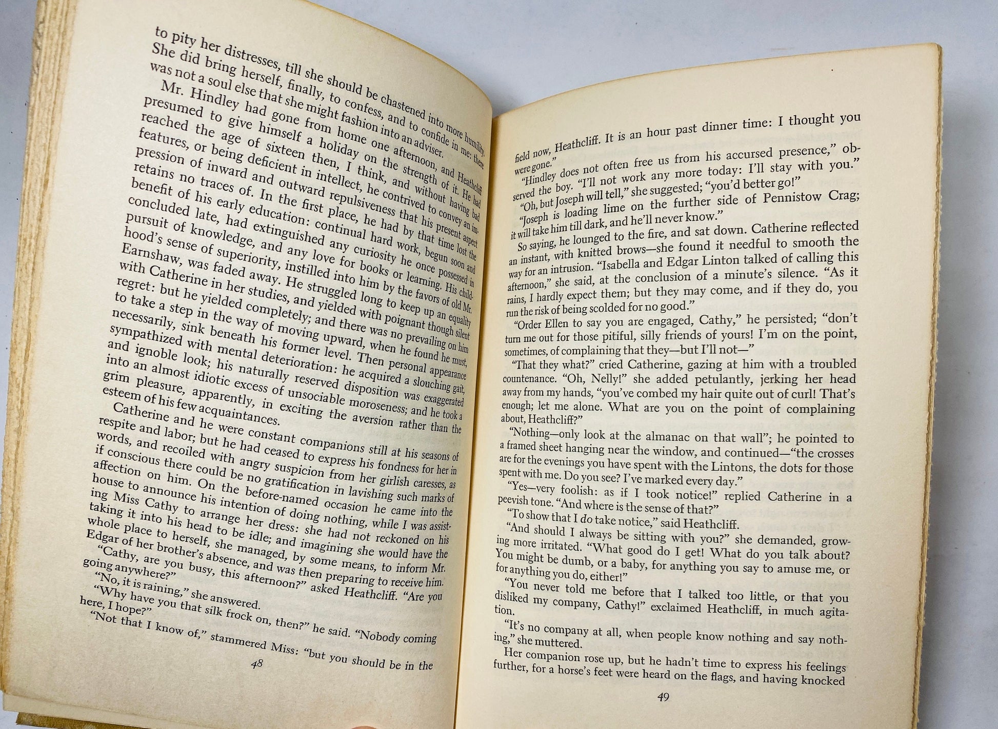 Wuthering Heights by Emily Bronte Beautiful vintage book Literary Guild edition circa 1947 Fantastic love story and gift. Embossed