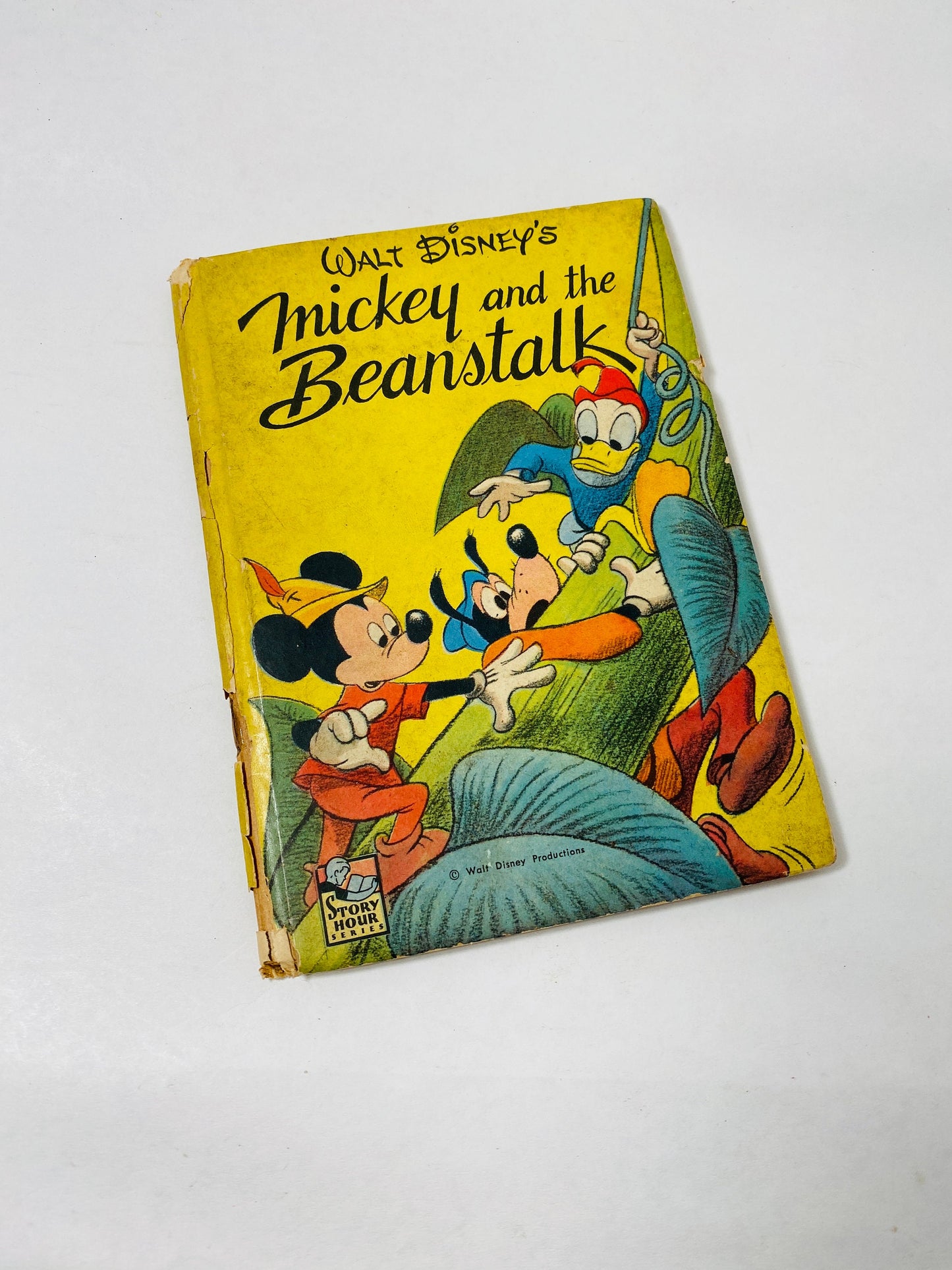 1948 vintage Little Golden Junior Elf Book Puppy Mickey & the Beanstalk Ponies Walk with Grandpa Lassie Rand McNally Stocking stuffer kids
