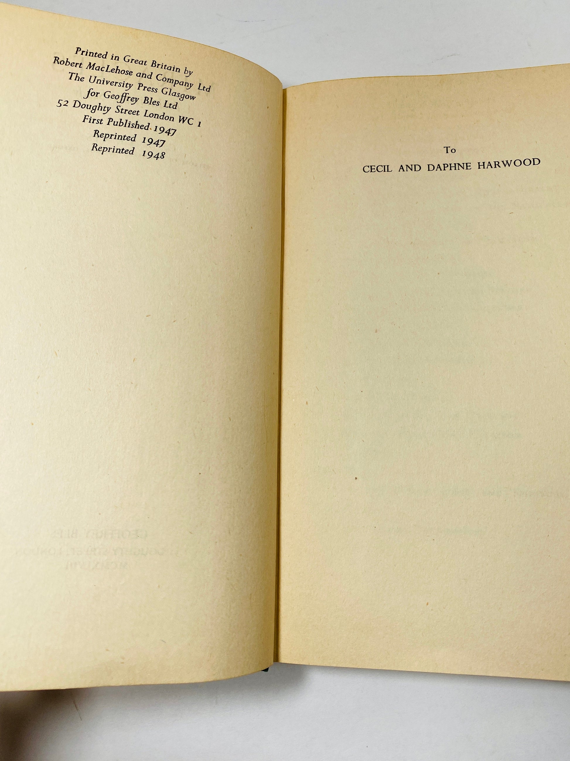 1948 Miracles by CS Lewis vintage book EARLY PRINTING about Christianity and God's intervention in nature Preliminary Study Geoffrey Bles