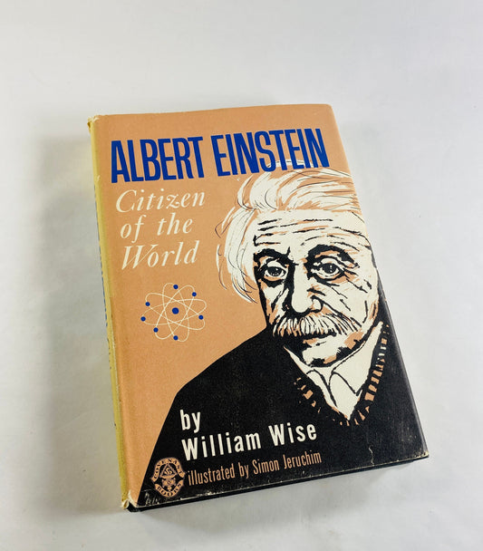 Albert Einstein vintage book circa 1960 collectible children's biography by William Wise Science mathematics gift