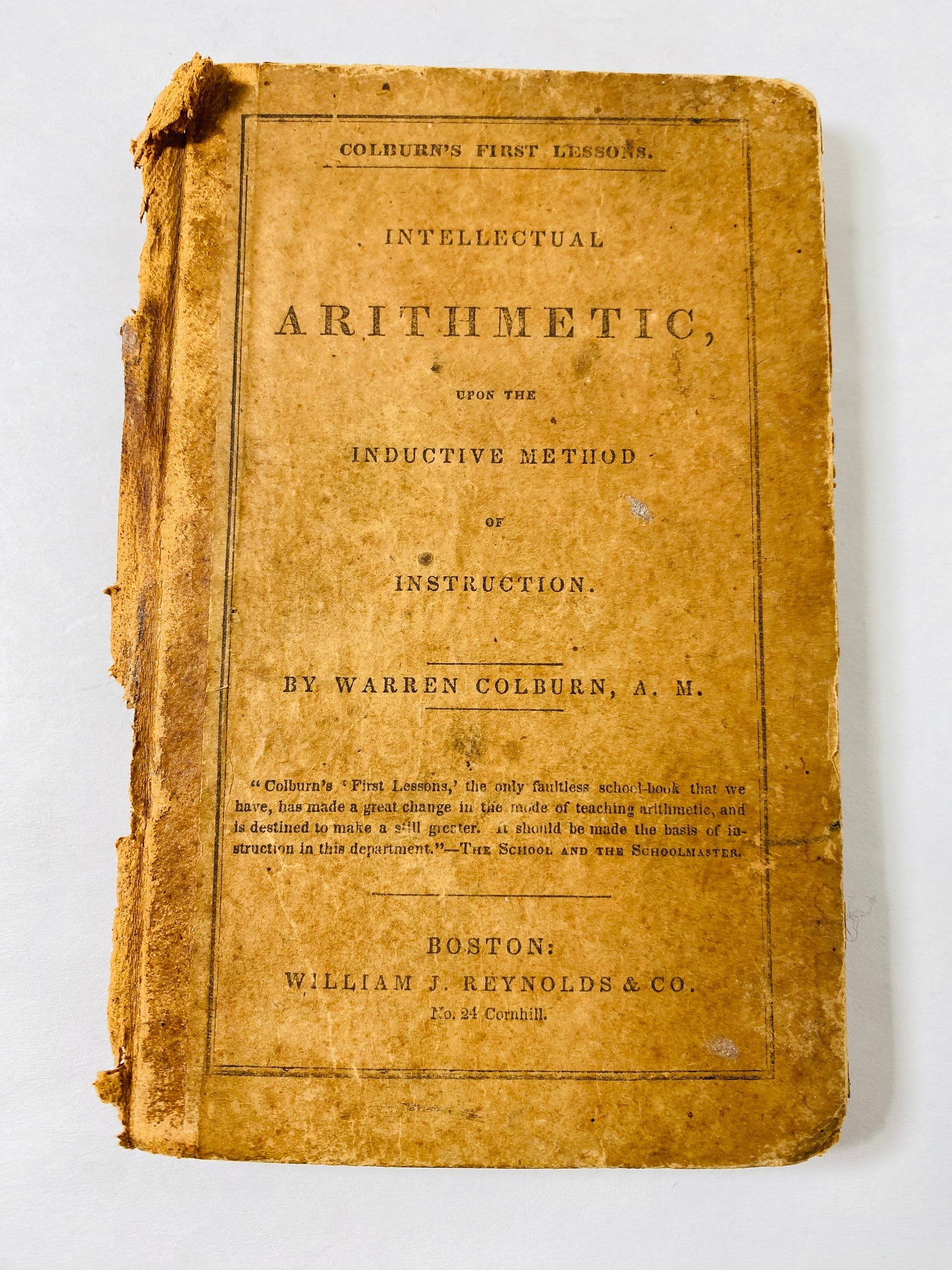 1849 Mathematics RARE Pre Civil War Arithmetic Textbook Inductive Method of Instruction United States vintage school book by Warren Colburn