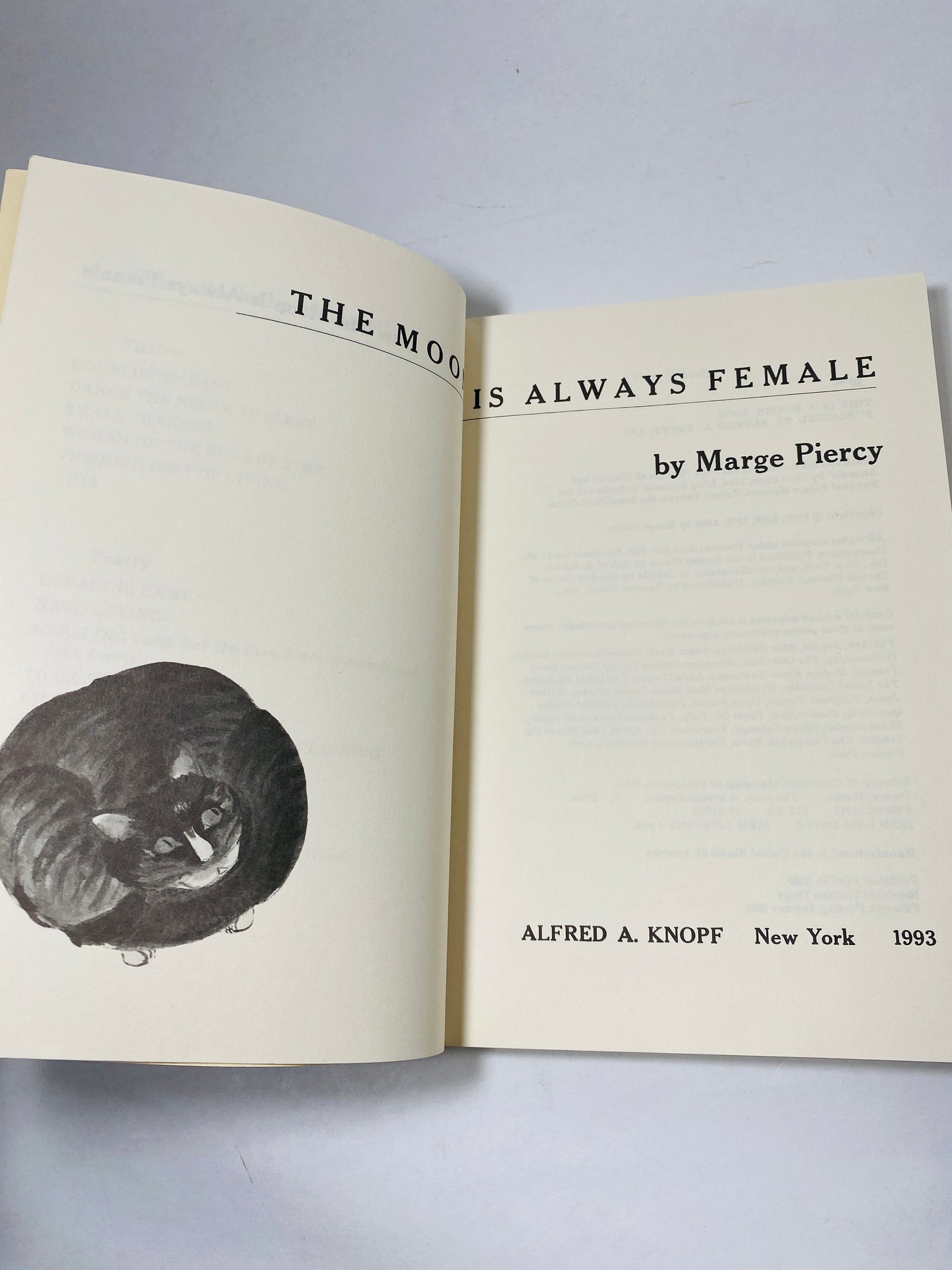 Marge Piercy The Moon Is Always Female vintage EARLY PRINTING paperback book circa 1993 literary masterpiece female poet gothic emo gift.