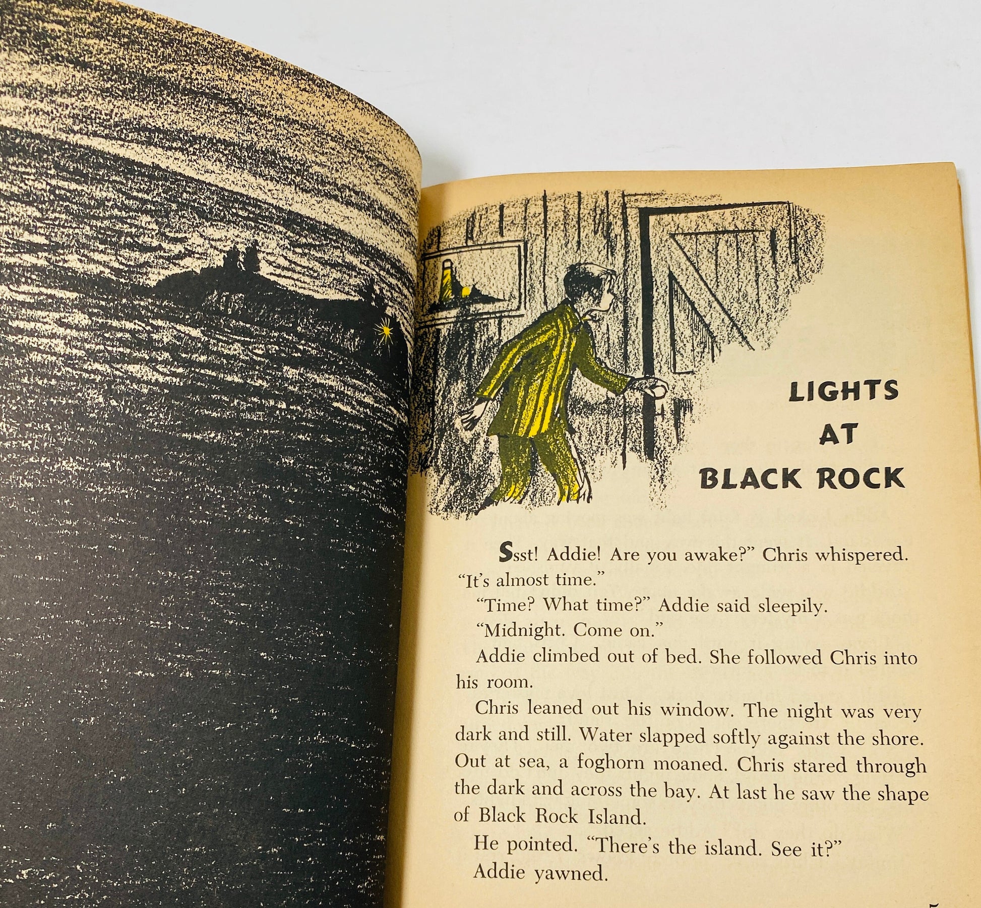 1966 Adventure at Black Rock Cave vintage Schoalstic paperback picture book. Home decor prop