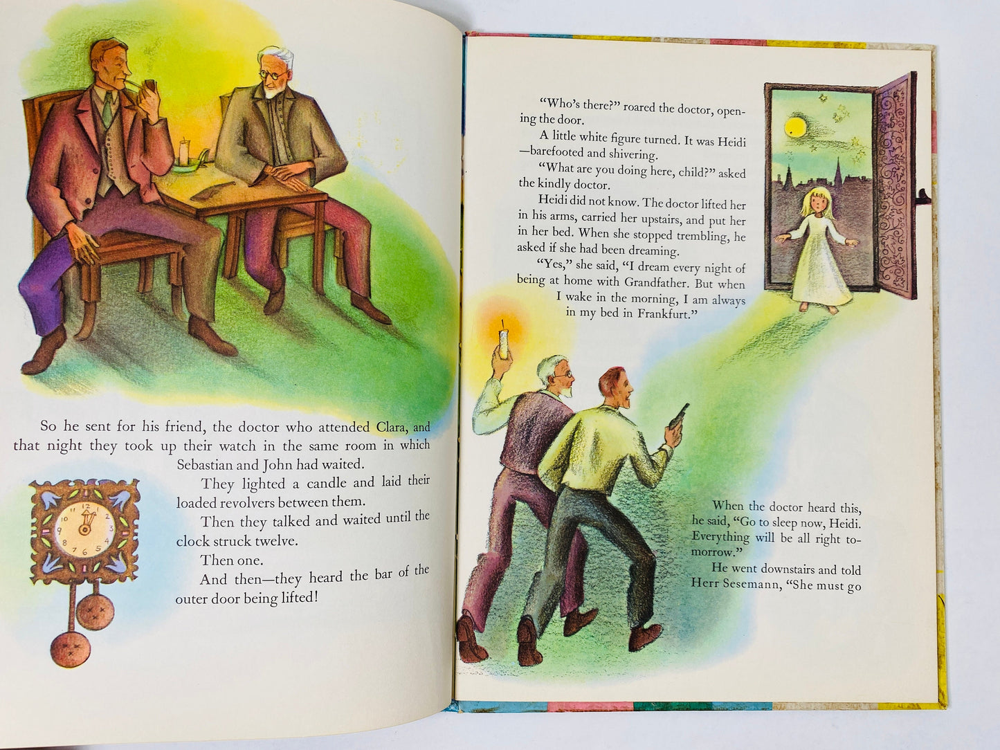 Heidi vintage Illustrated book circa 1946 by Johanna Spyri adapted by Florence Hayes illustrated by Erika Wihs Children's nursery decor