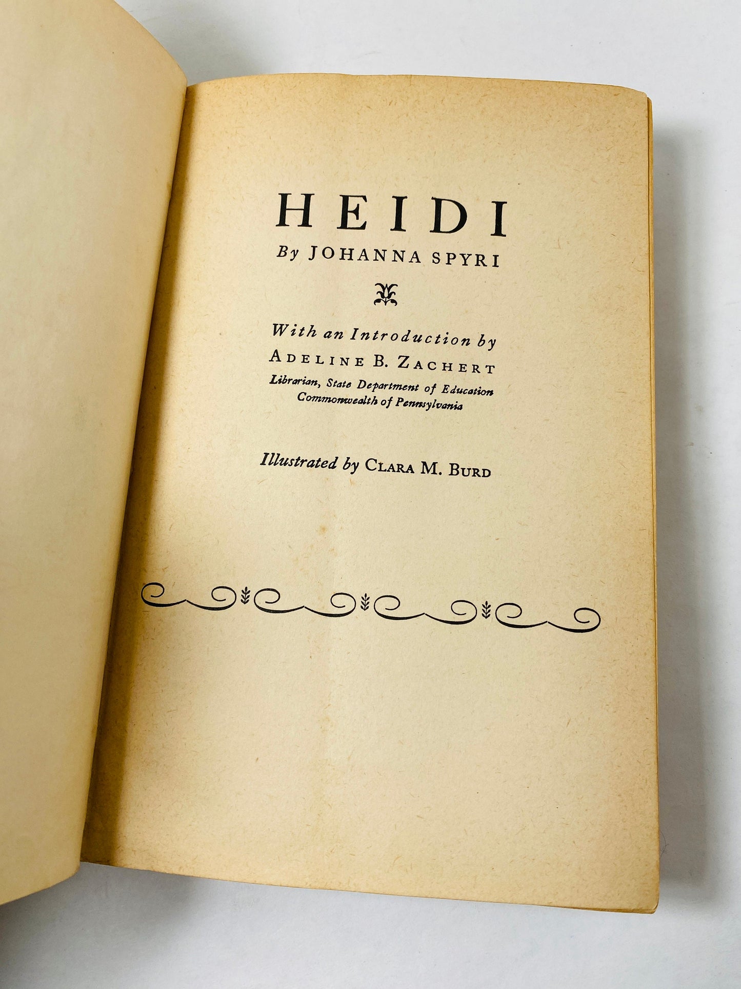 Heidi by Johanna Spyri circa 1925 Vintage book John C Winston illustrated by Clara Burd