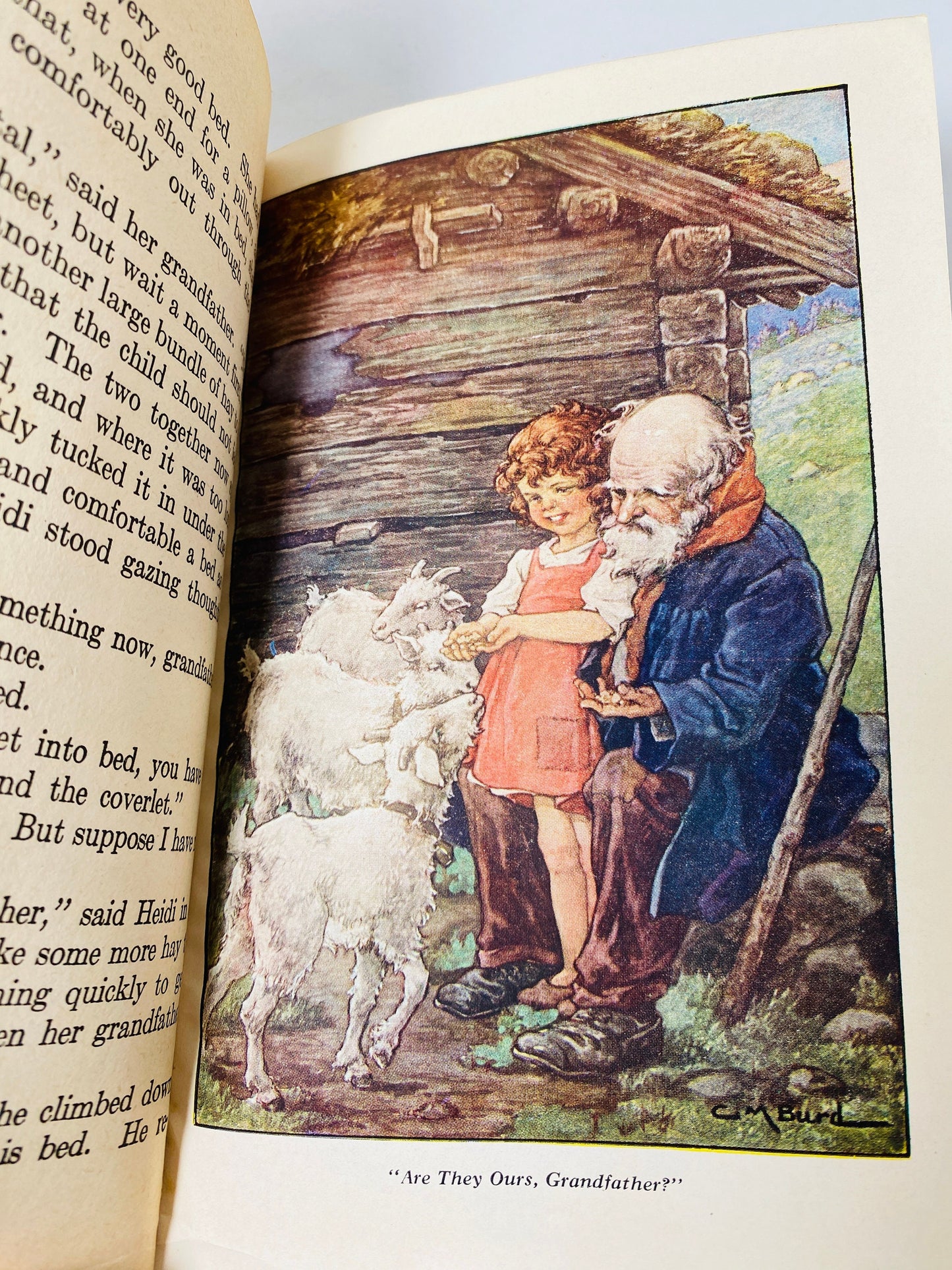 Heidi by Johanna Spyri circa 1925 Vintage book John C Winston illustrated by Clara Burd