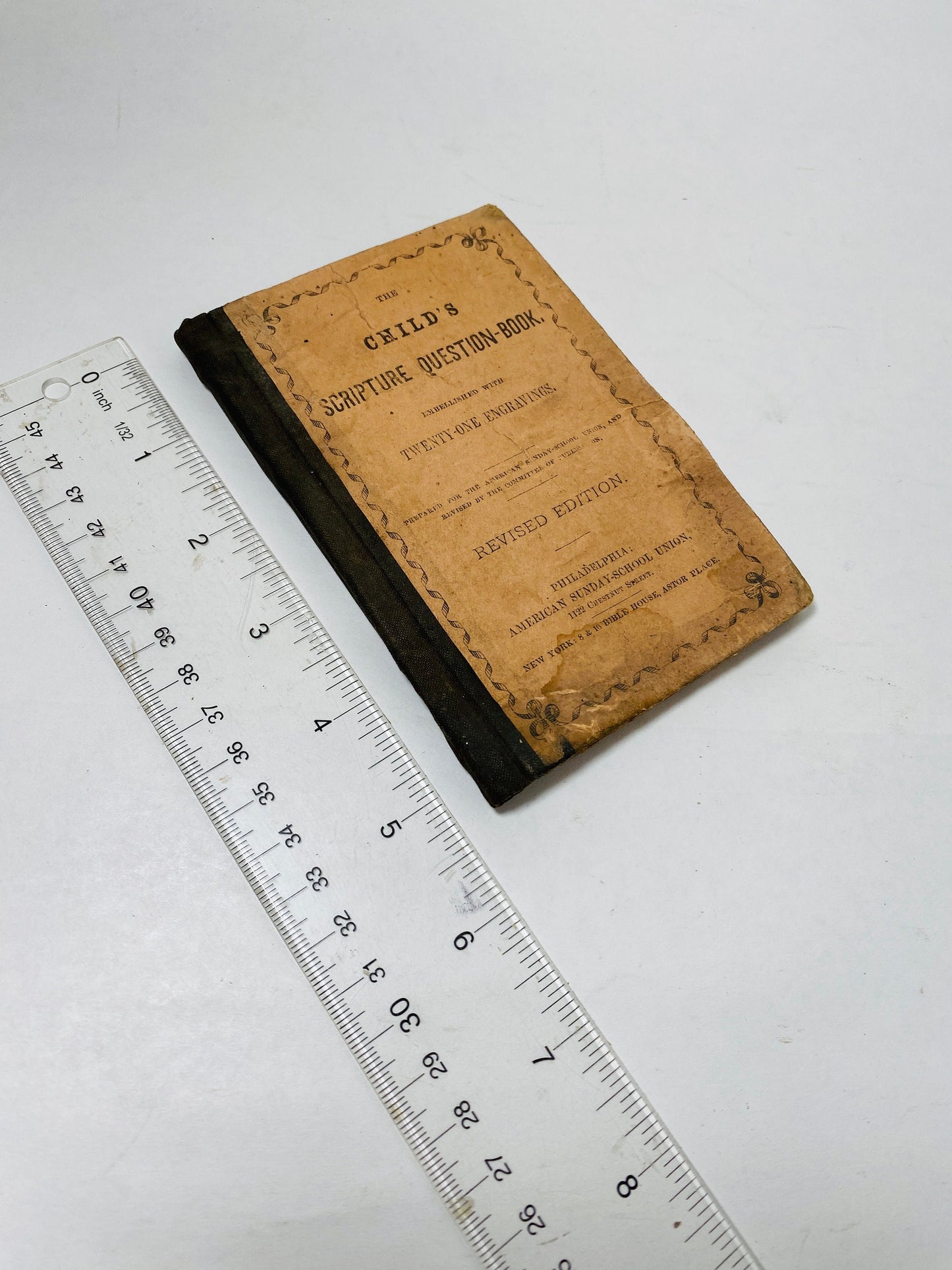 1879 Antique Sunday School book The Child's Scripture Question Book vintage miniature Philadelphia Sunday-School Union small Christian