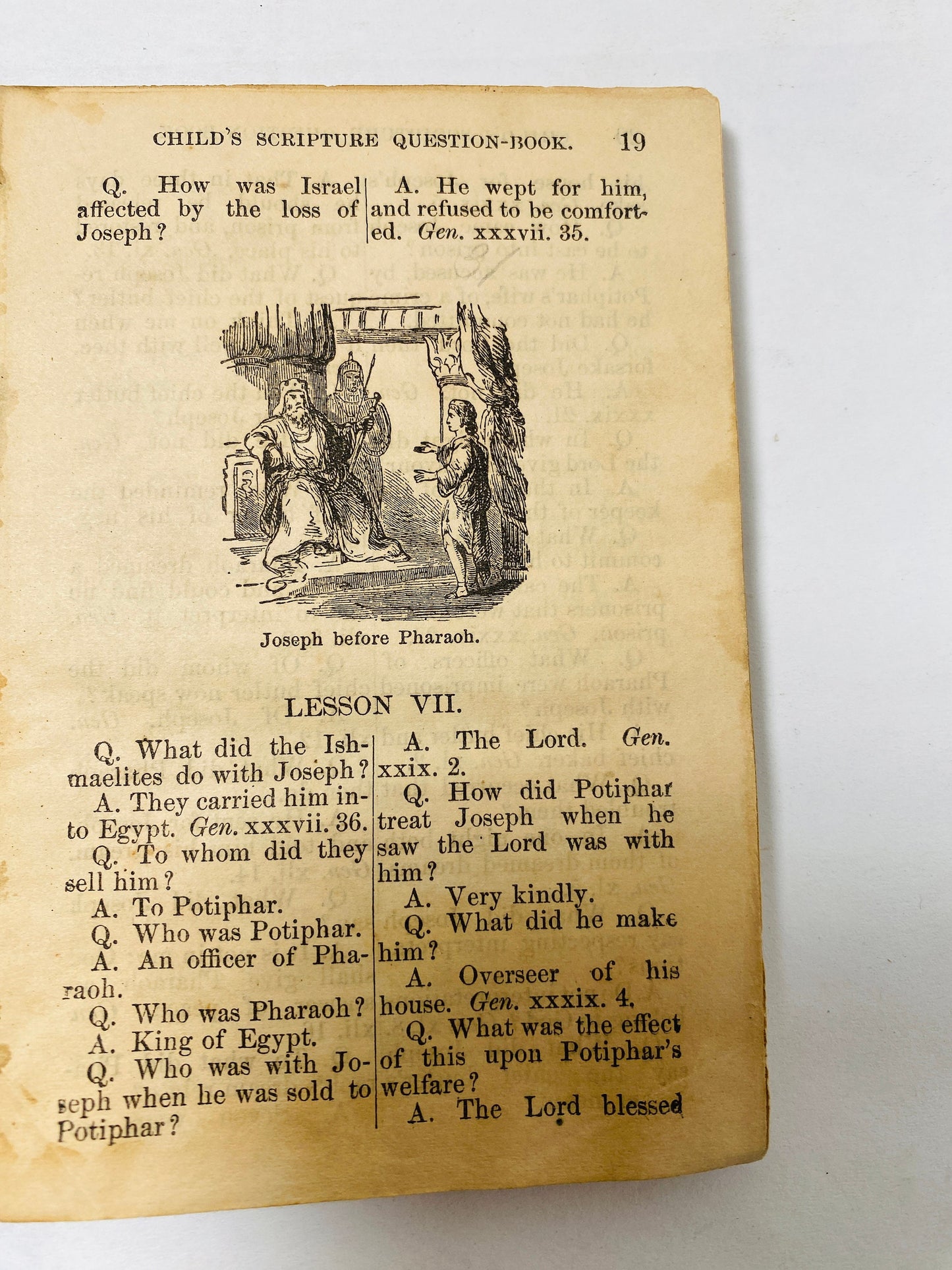 1879 Antique Sunday School book The Child's Scripture Question Book vintage miniature Philadelphia Sunday-School Union small Christian