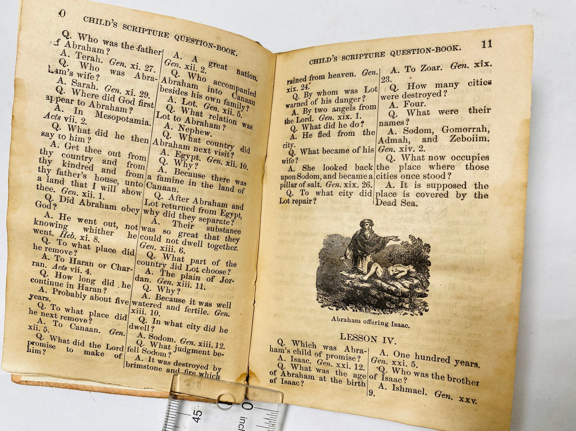 1879 Antique Sunday School book The Child's Scripture Question Book vintage miniature Philadelphia Sunday-School Union small Christian