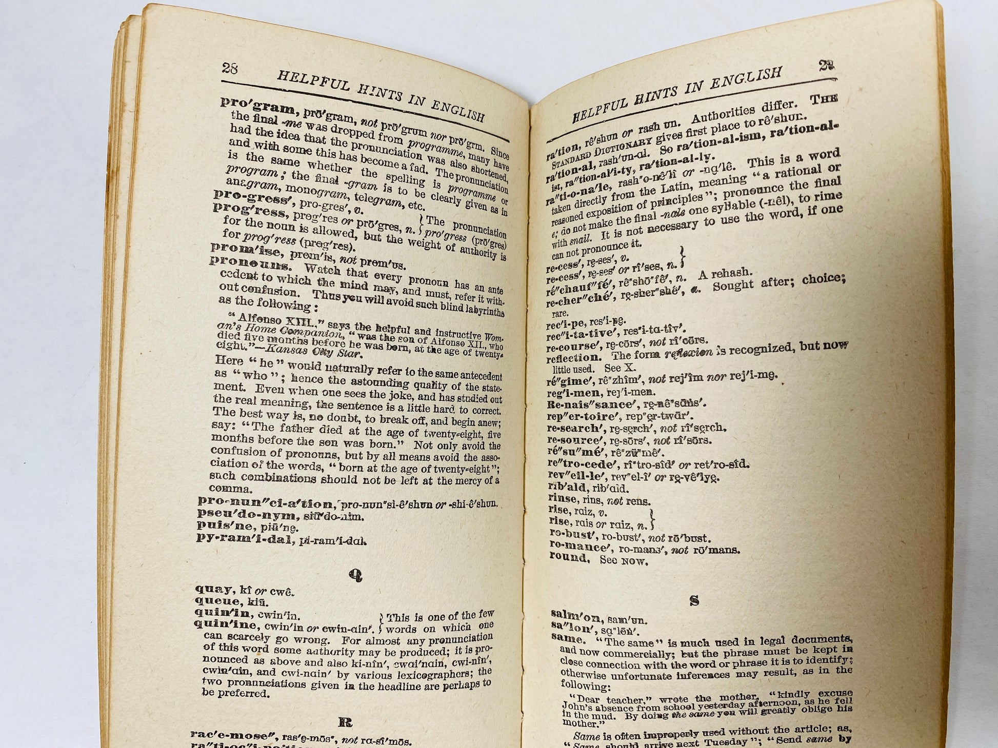 1911 vintage grammar tool dictionary small miniature antique best pocket book by James Champlin Fernald Funk & Wagnalls