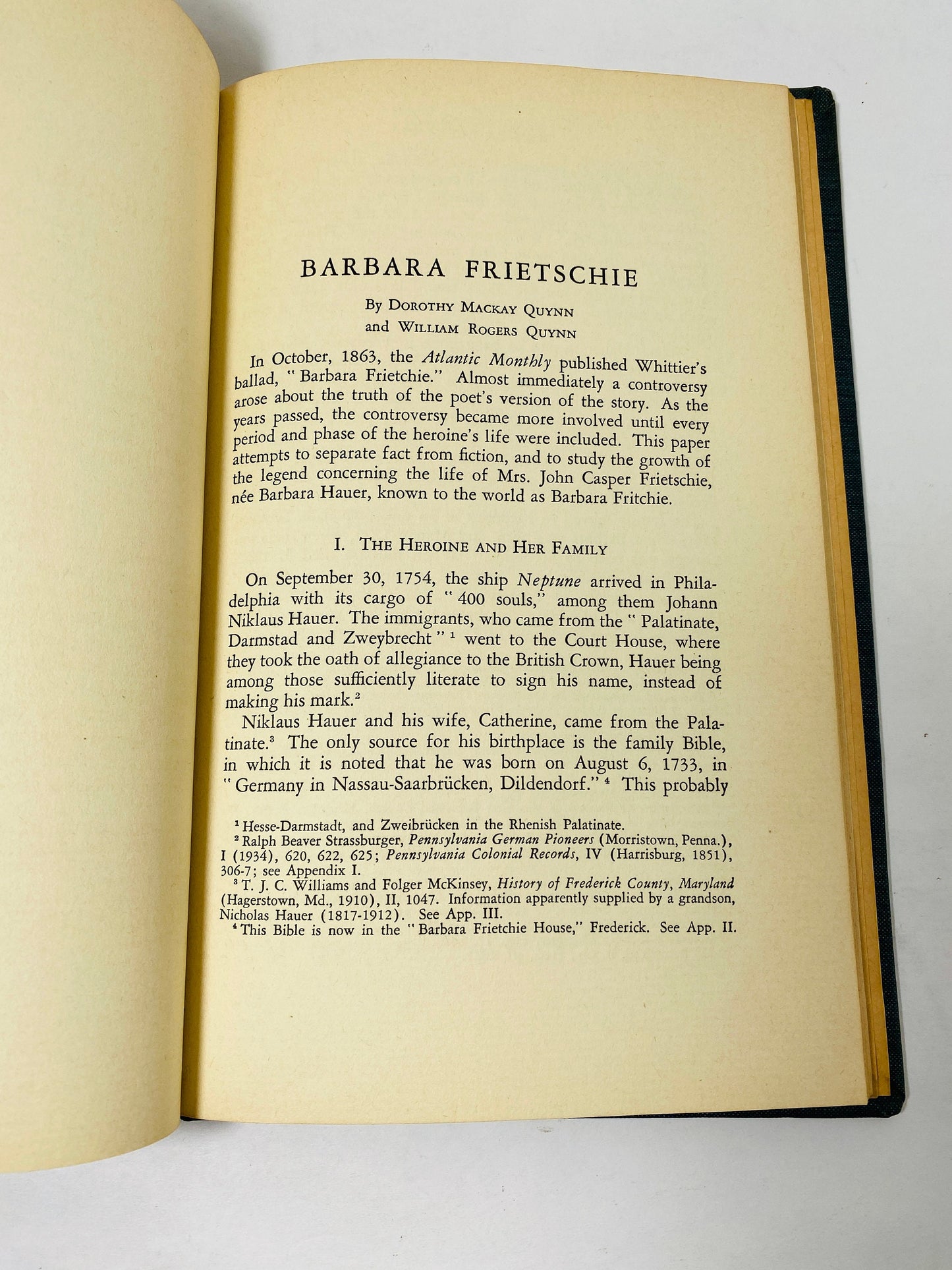 Barbara Frietschie vintage book by Quynn American Revolution collectible as Told By Participants circa 1942 Maryland Historical Society