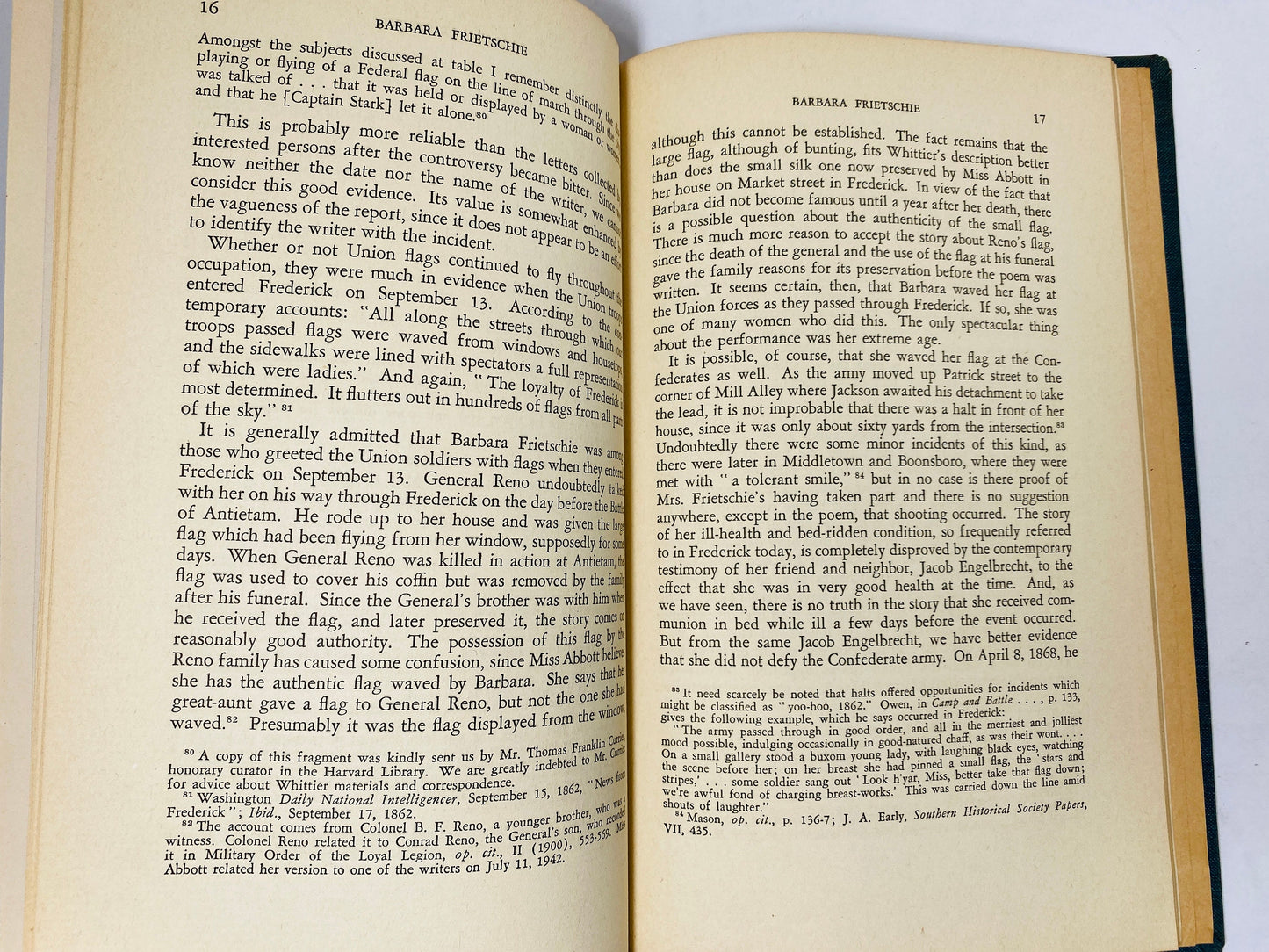 Barbara Frietschie vintage book by Quynn American Revolution collectible as Told By Participants circa 1942 Maryland Historical Society