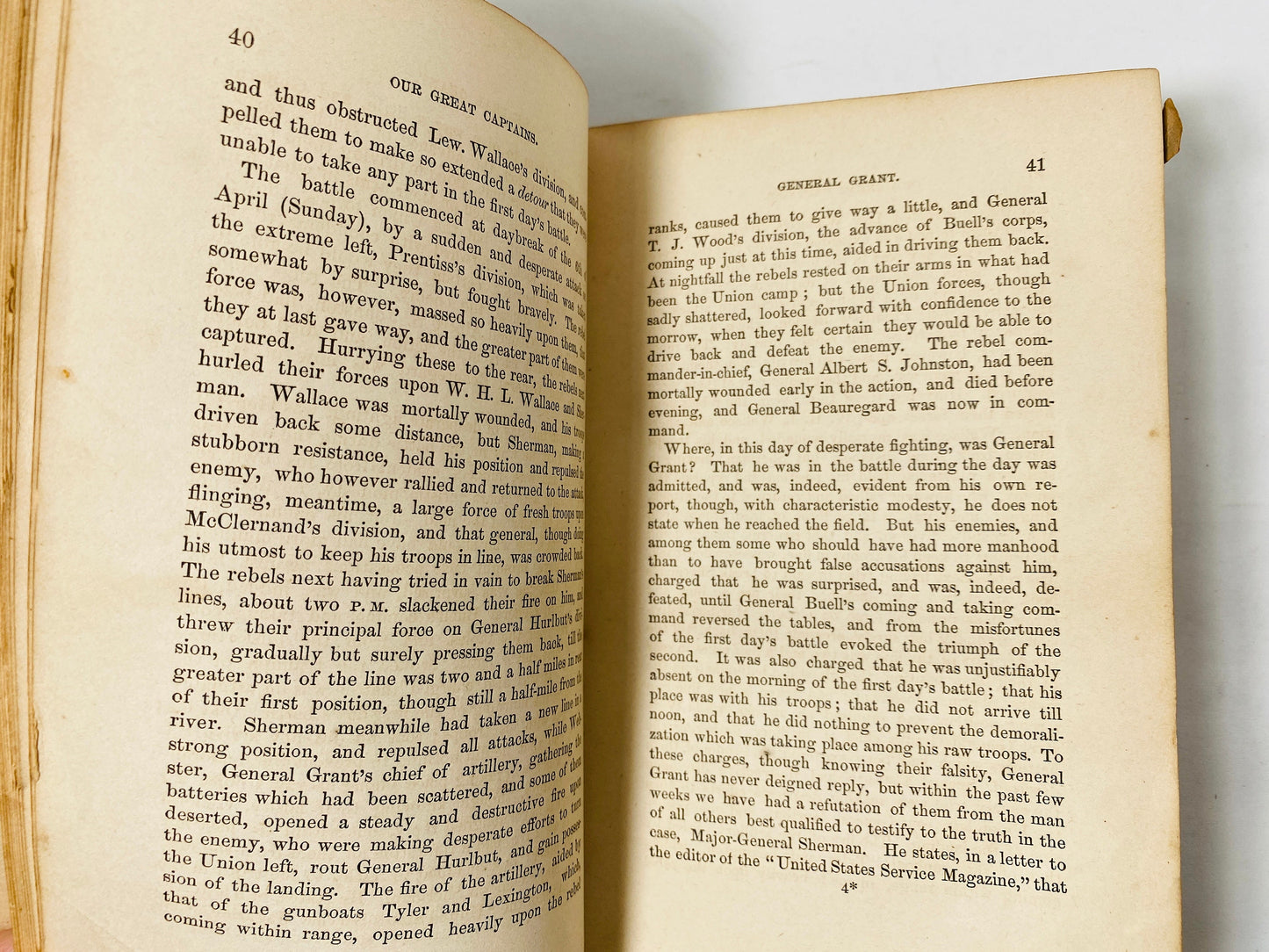 Our Great Captains vintage book about Grant, Sherman, Thomas, Sheridan & Farragut circa 1865 by Brockett GORGEOUS Civil War collectible