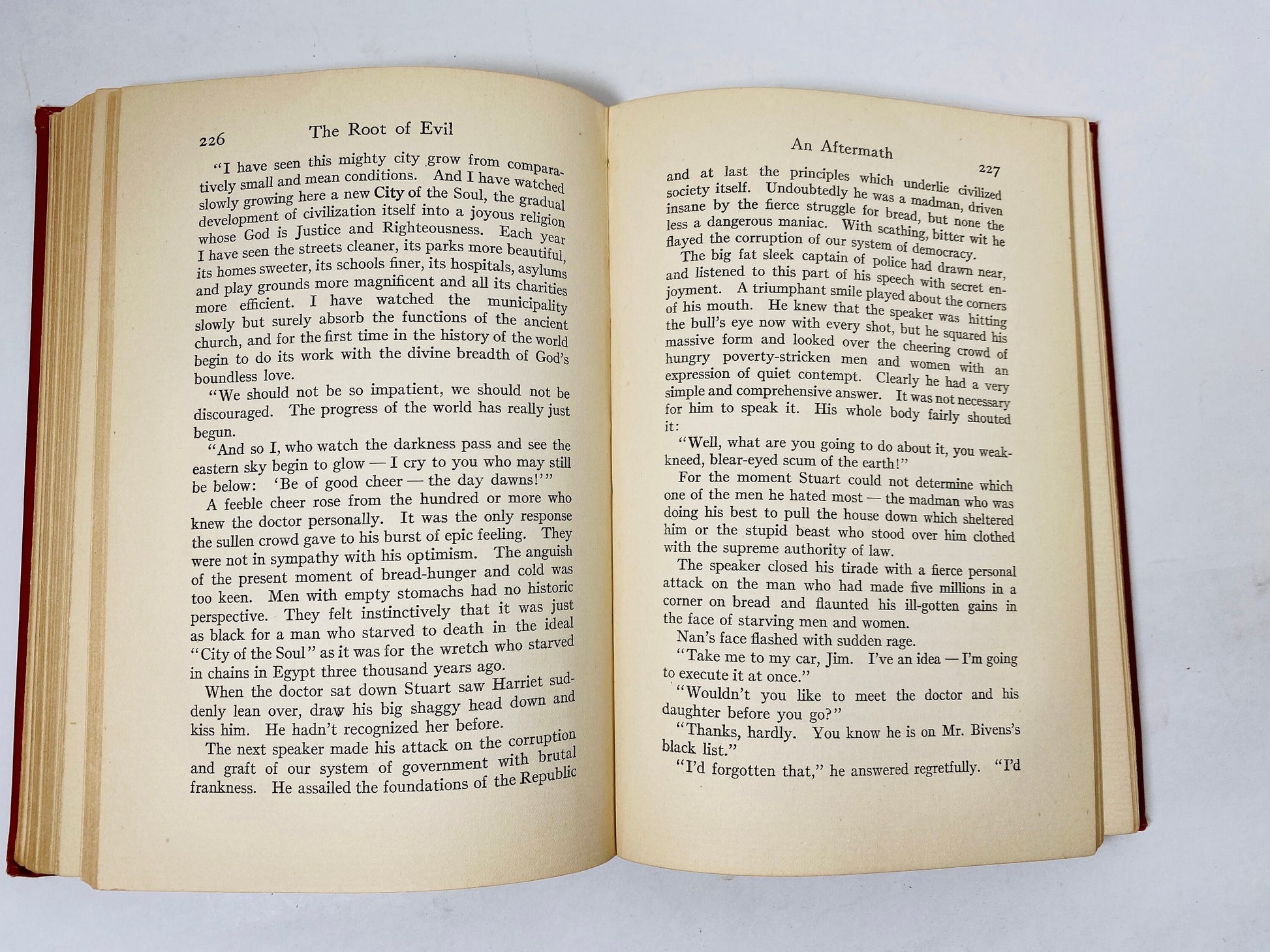 Root of Evil by Thomas Dixon vintage FIRST EDITION book circa 1911 about money power and greed and how it brought a man to untimely death