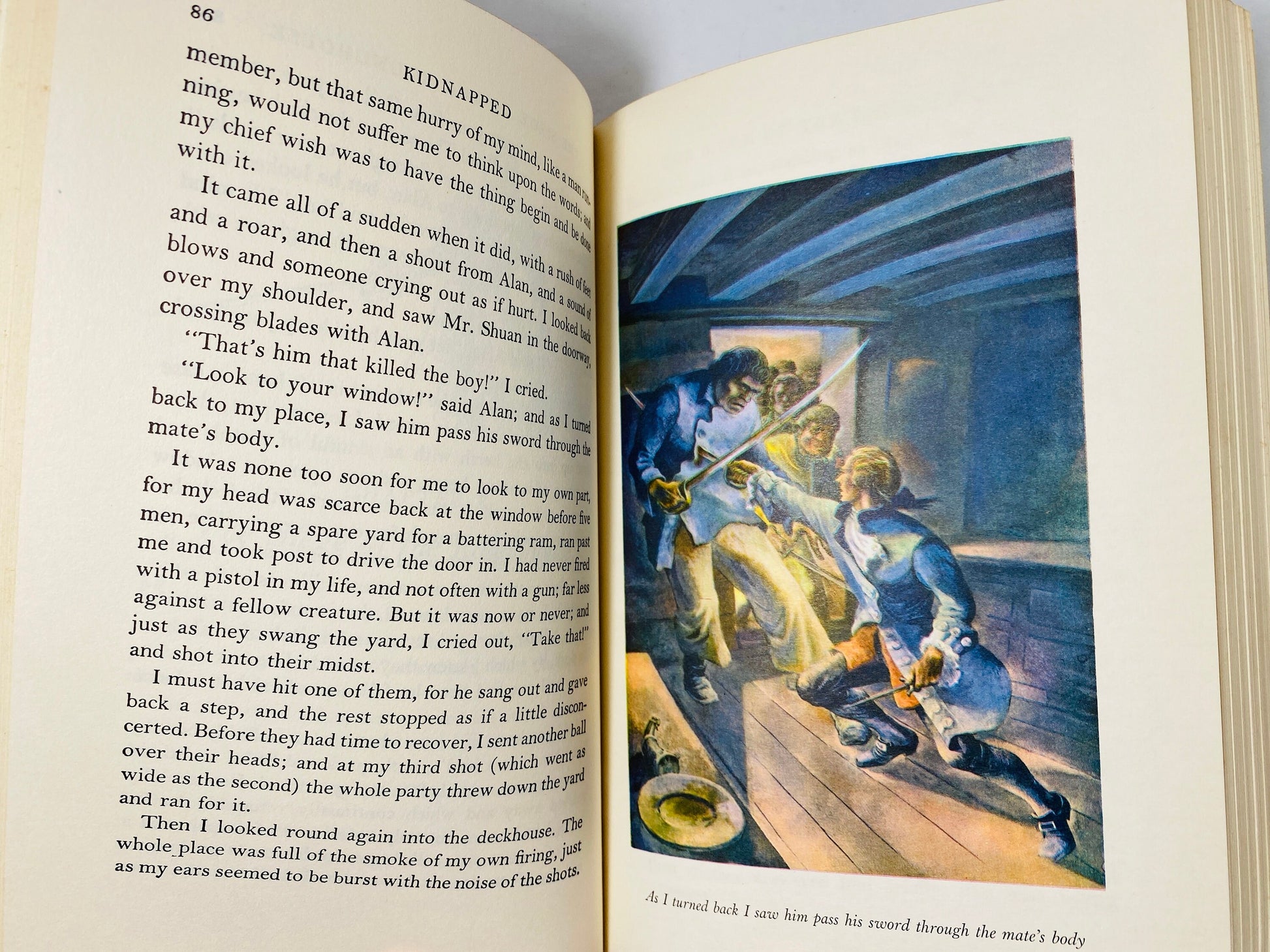 1947 Kidnapped Robert Louis Stevenson Vintage Illustrated Junior Library book by author of Treasure Island Norman Price Children's adventure