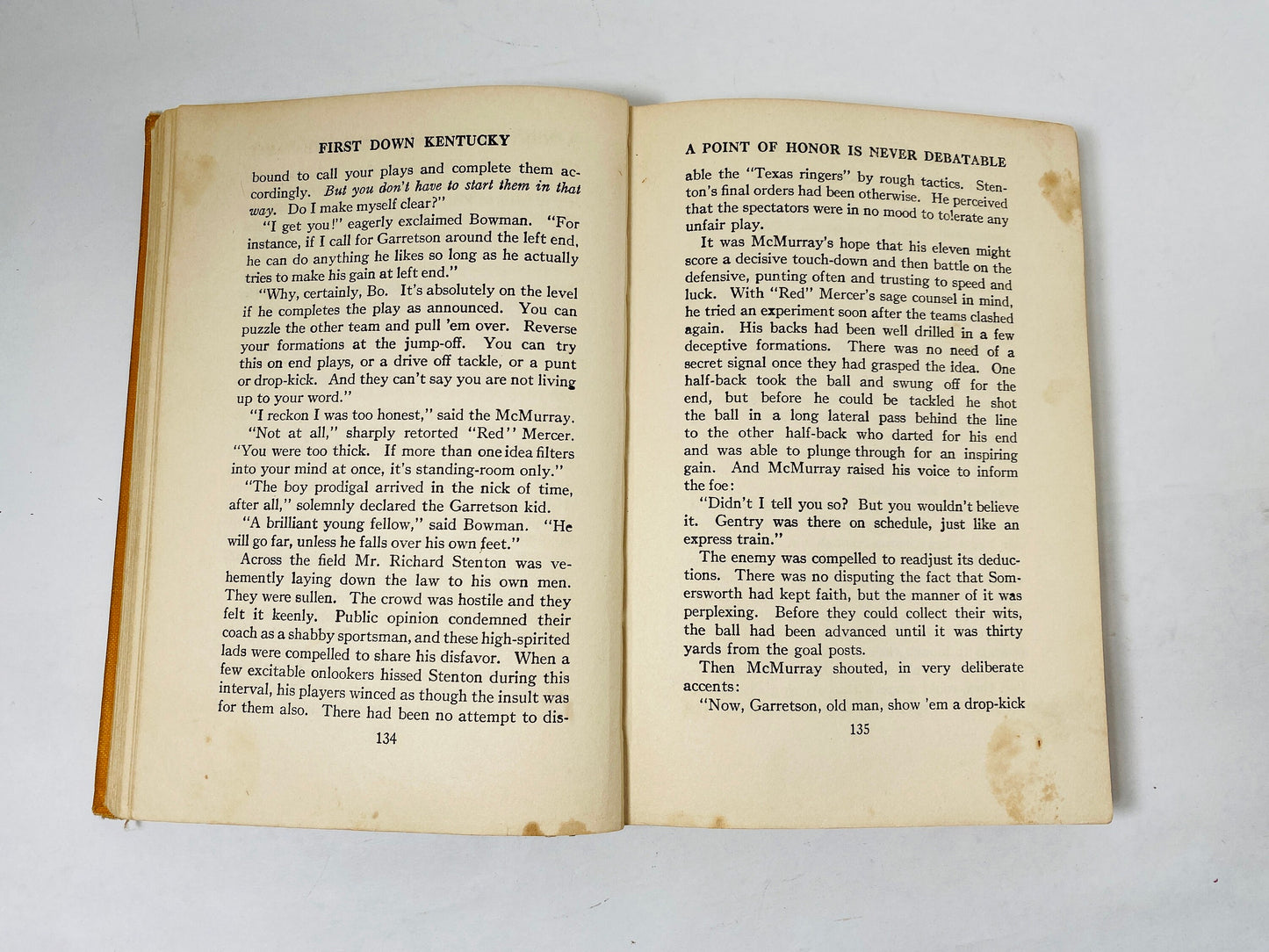 First Down Kentucky Vintage book circa 1921 by Ralph Paine Roaring 20s Flapper Pre-Depression Coming of Age story of football and romance