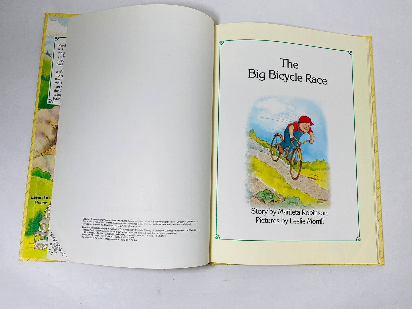 Cabbage Patch Kids The Big Bicycle Race vintage book by Marileta Robinson circa 1984 GenX bookshelf decor gift