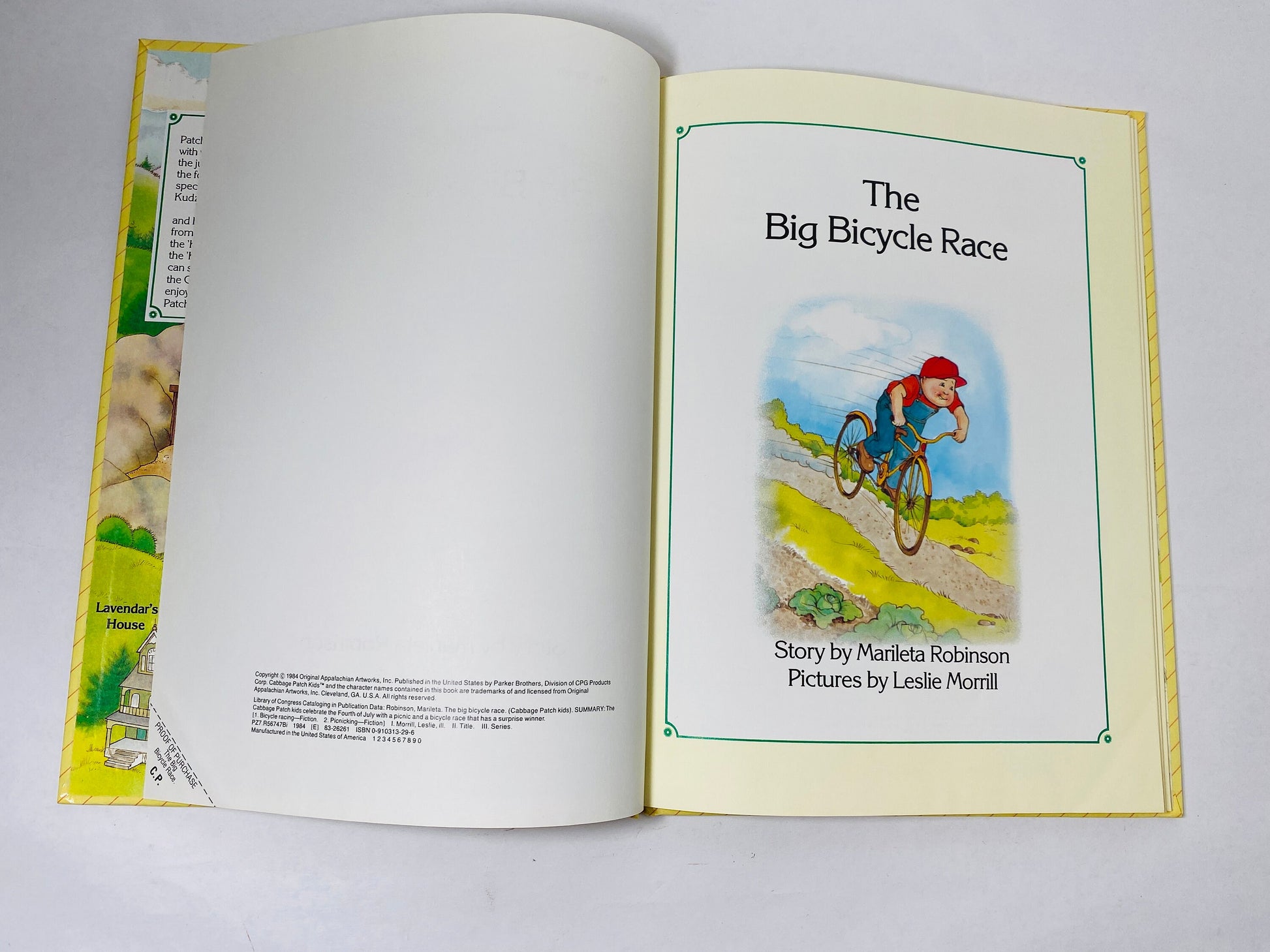 Cabbage Patch Kids The Big Bicycle Race vintage book by Marileta Robinson circa 1984 GenX bookshelf decor gift