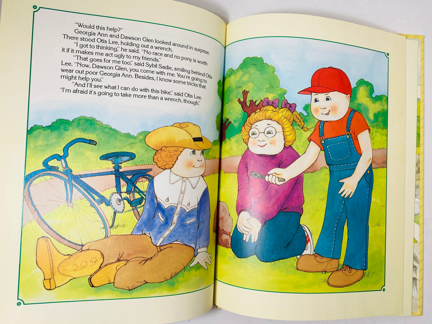 Cabbage Patch Kids The Big Bicycle Race vintage book by Marileta Robinson circa 1984 GenX bookshelf decor gift