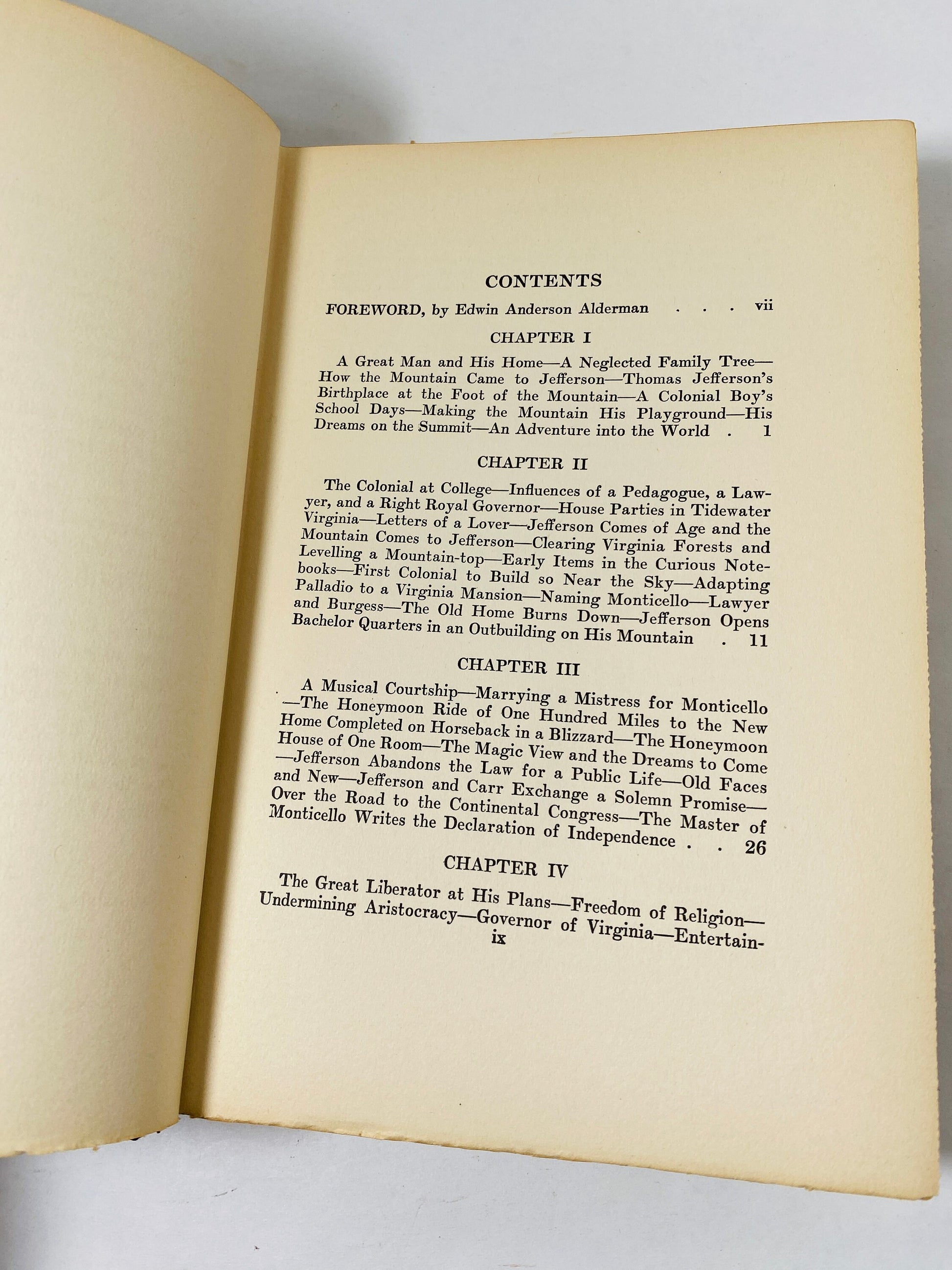 1929 SIGNED Thomas Jefferson and Monticello vintage book by Paul Wilstach Intimate History FIRST EDITION antique Presidential biography