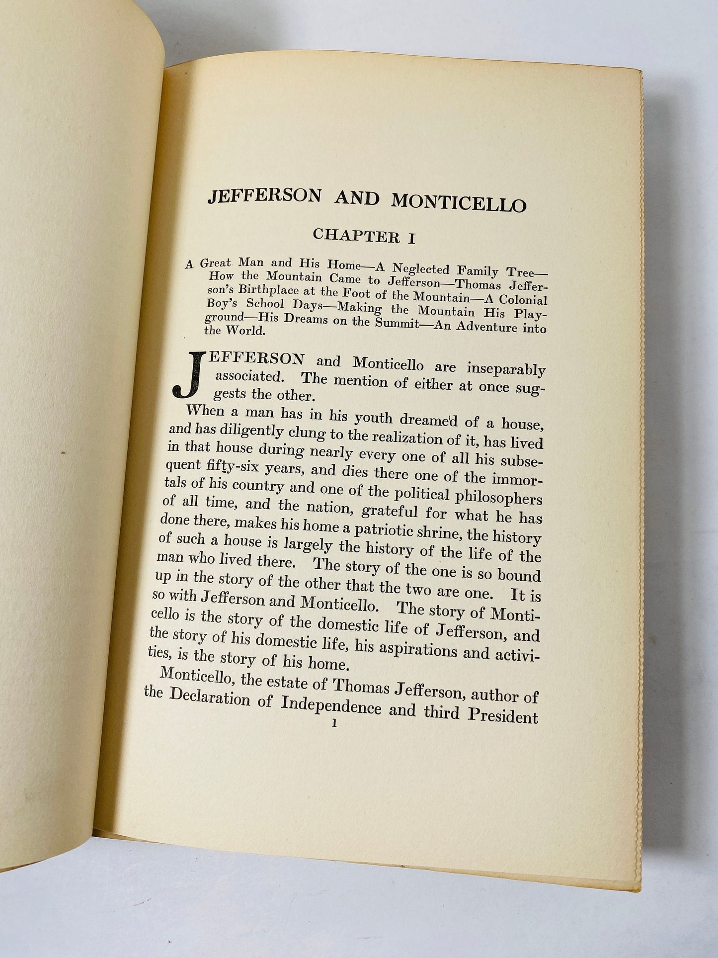 1929 SIGNED Thomas Jefferson and Monticello vintage book by Paul Wilstach Intimate History FIRST EDITION antique Presidential biography