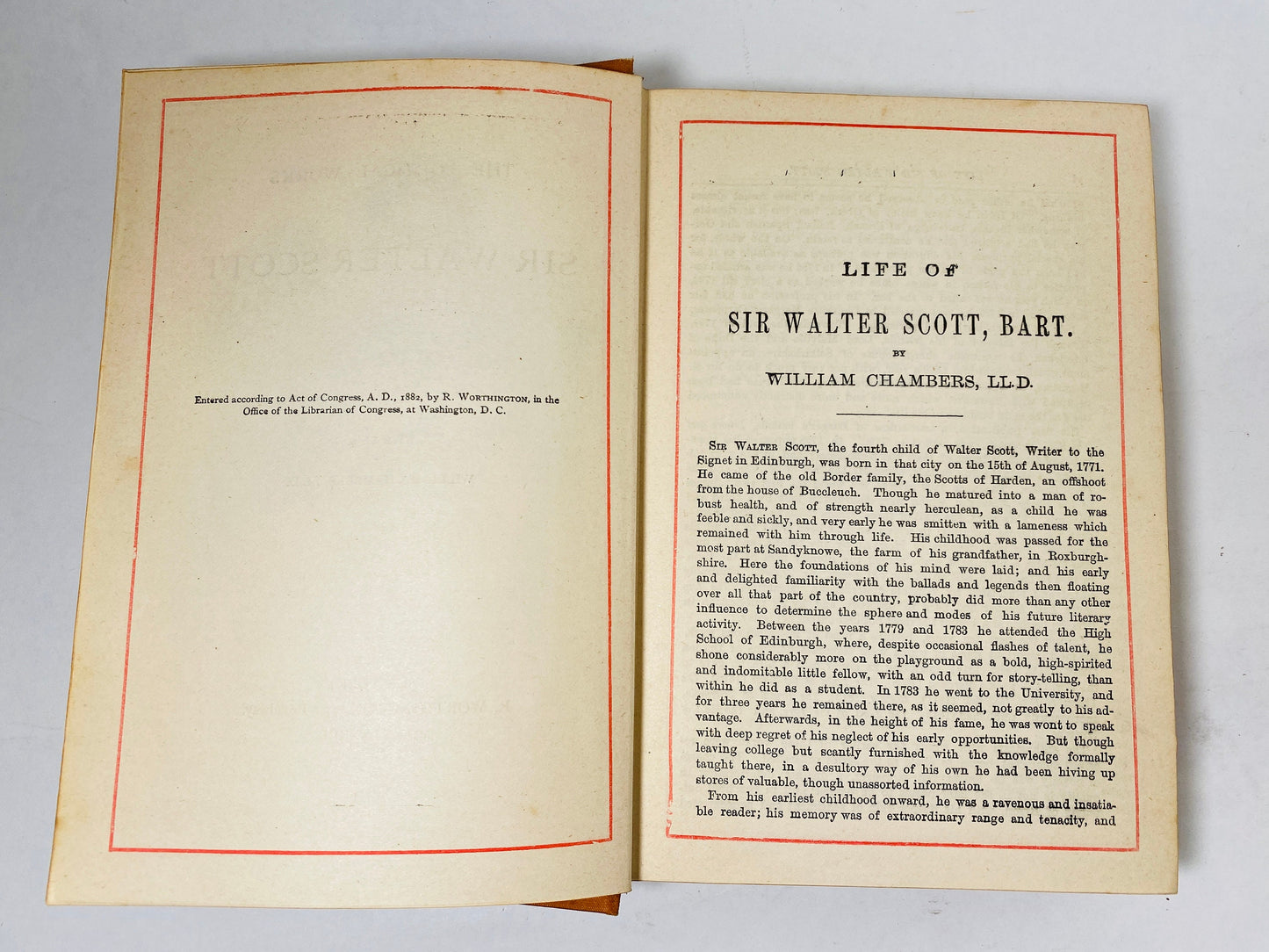 Poetical Works of Sir Walter Scott Vintage book circa 1883 141 years old! Marmion, Lady of the Lake, Lay of Last Minstrel