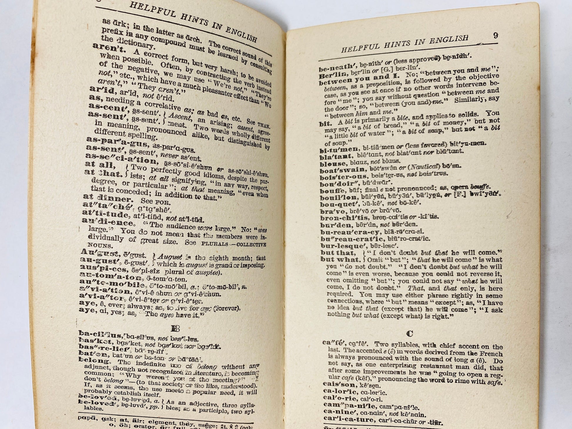 1911 vintage grammar tool dictionary small miniature antique best pocket book by James Champlin Fernald Funk & Wagnalls