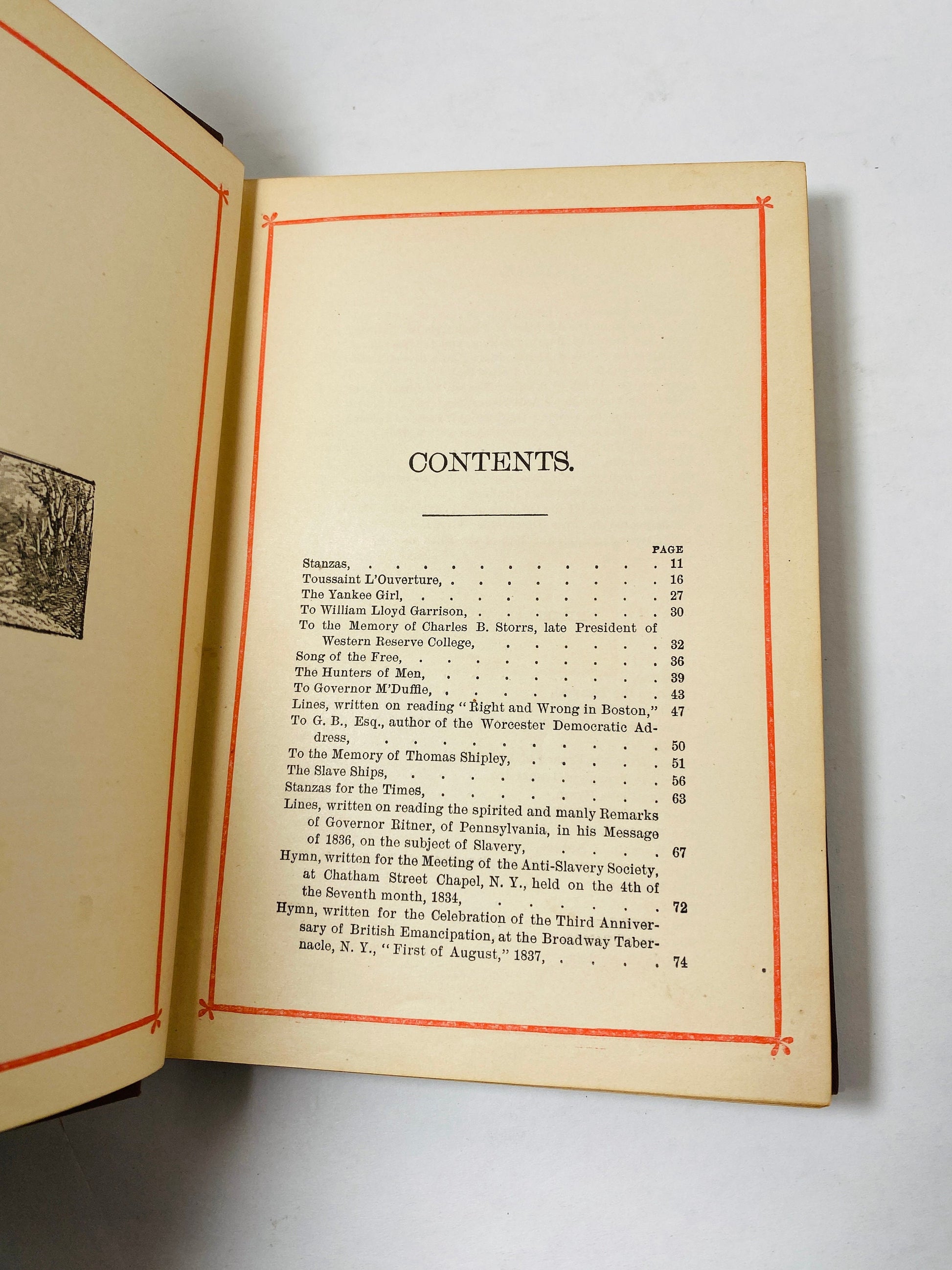 1888 vintage Whittier poetry book GORGEOUS bindings & gold embellishments Home decor staging antique collectible gift romance