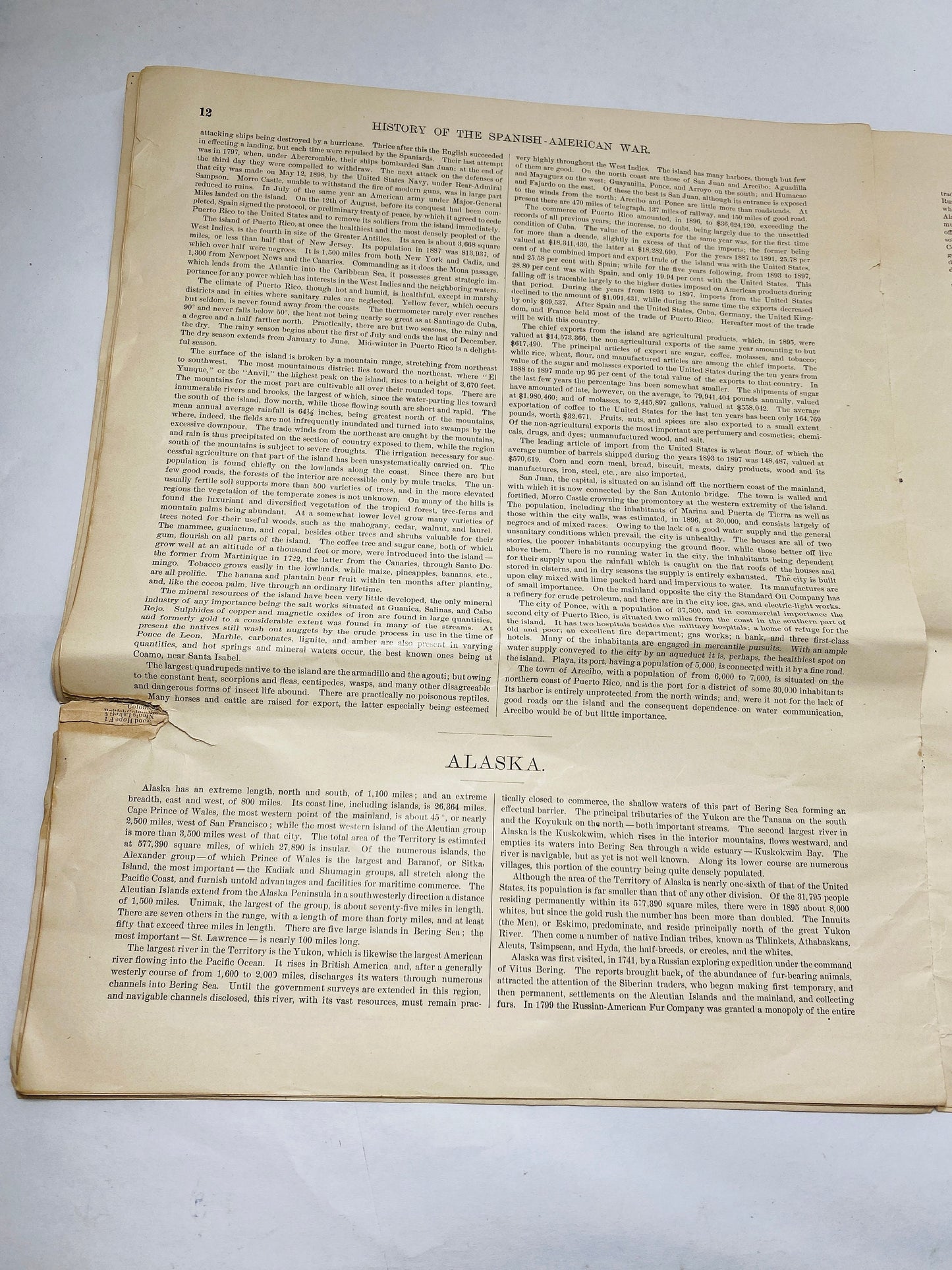 History of the Spanish-American War FIRST EDITION vintage book circa 1898 Original maps illustrations & photographs Blue military Wanderlust