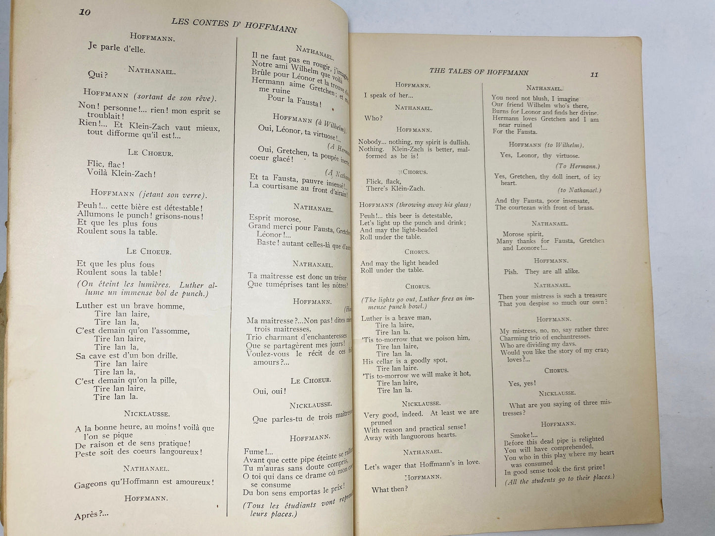 1910 Oscar Hammerstein Metropolitan Grand Opera House New York City, NY OFFICIAL Contes d'Hoffman Steinway Hall libretto program booklet