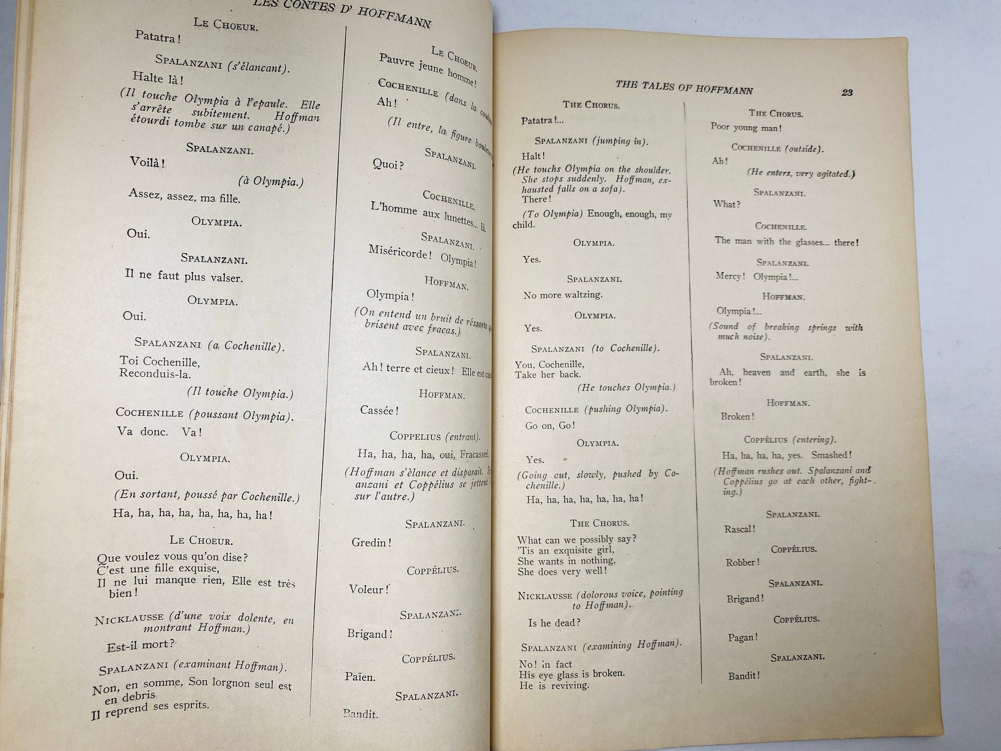 1910 Oscar Hammerstein Metropolitan Grand Opera House New York City, NY OFFICIAL Contes d'Hoffman Steinway Hall libretto program booklet