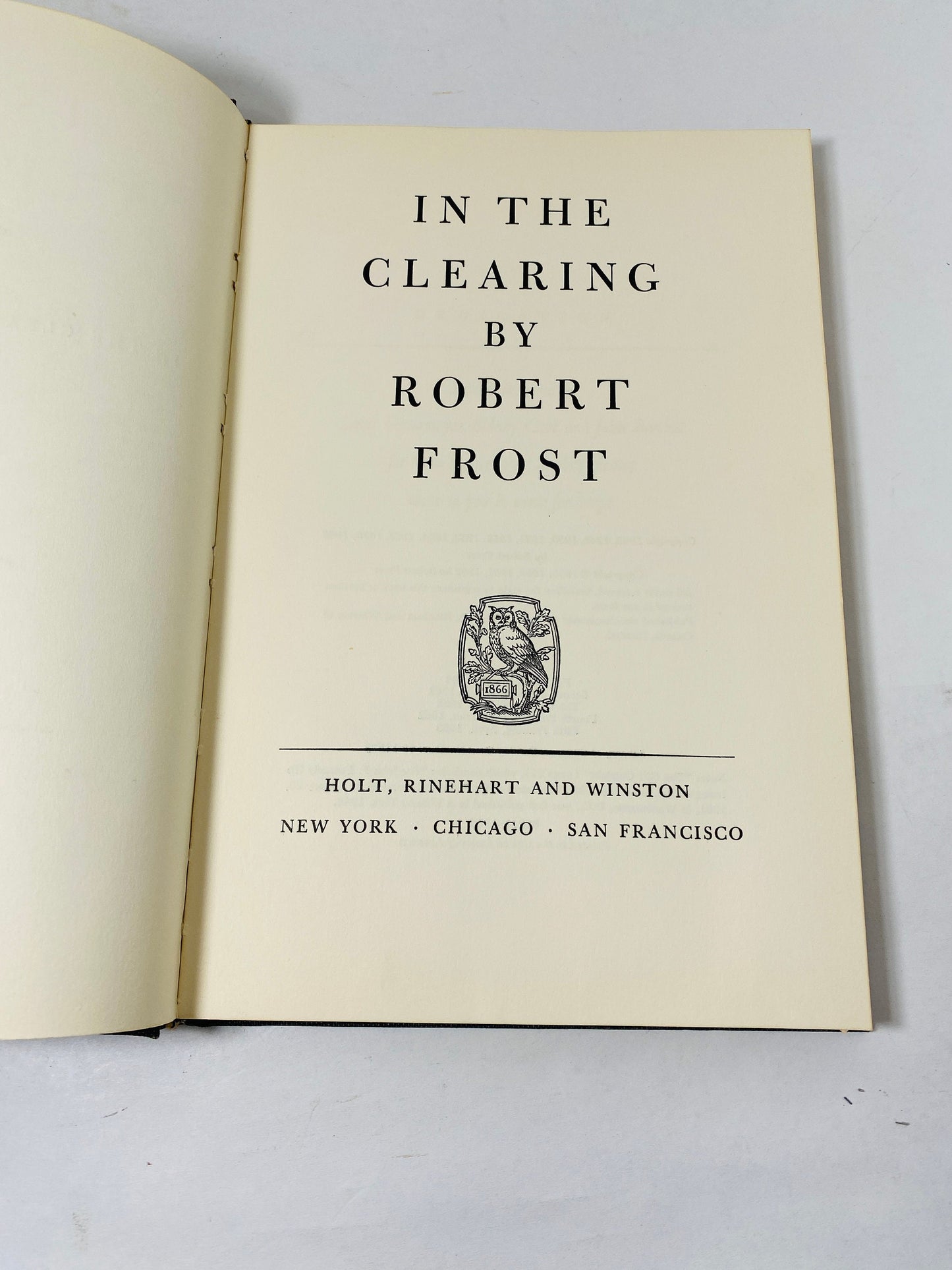 In the Clearing Poetry of Robert Frost vintage book circa 1963 Pulitzer Prize contains the poem For John F Kennedy His Inauguration