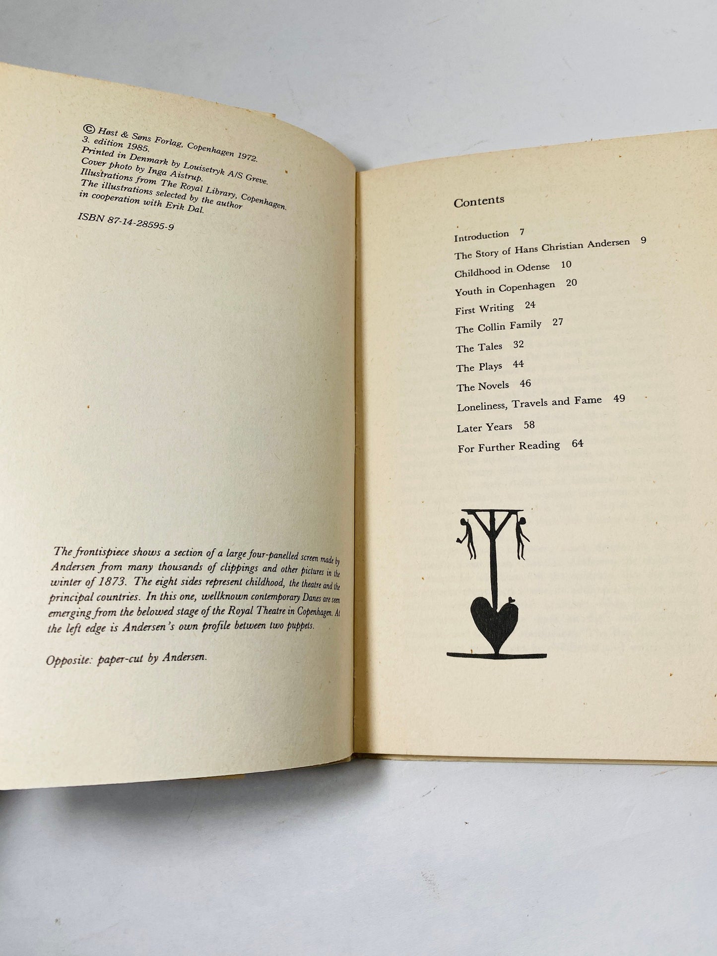 Man and his Work Hans Christian Andersen vintage paperback book by Reginald Spink circa 1985 biography about his childhood and writing