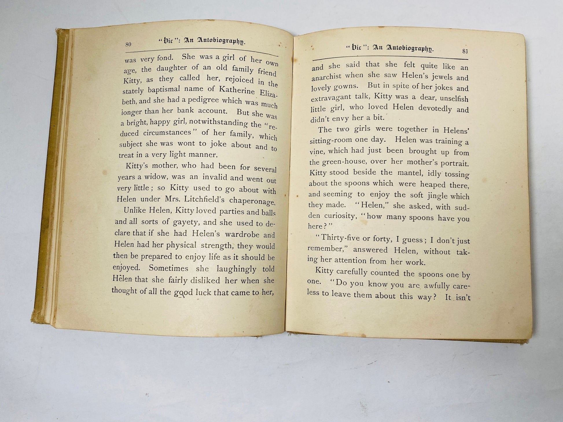 Vic the Autobiography of a Fox Terrier FIRST EDITION vintage children's book by Marie More Marsh circa 1892 Altemus dog puppy collectible