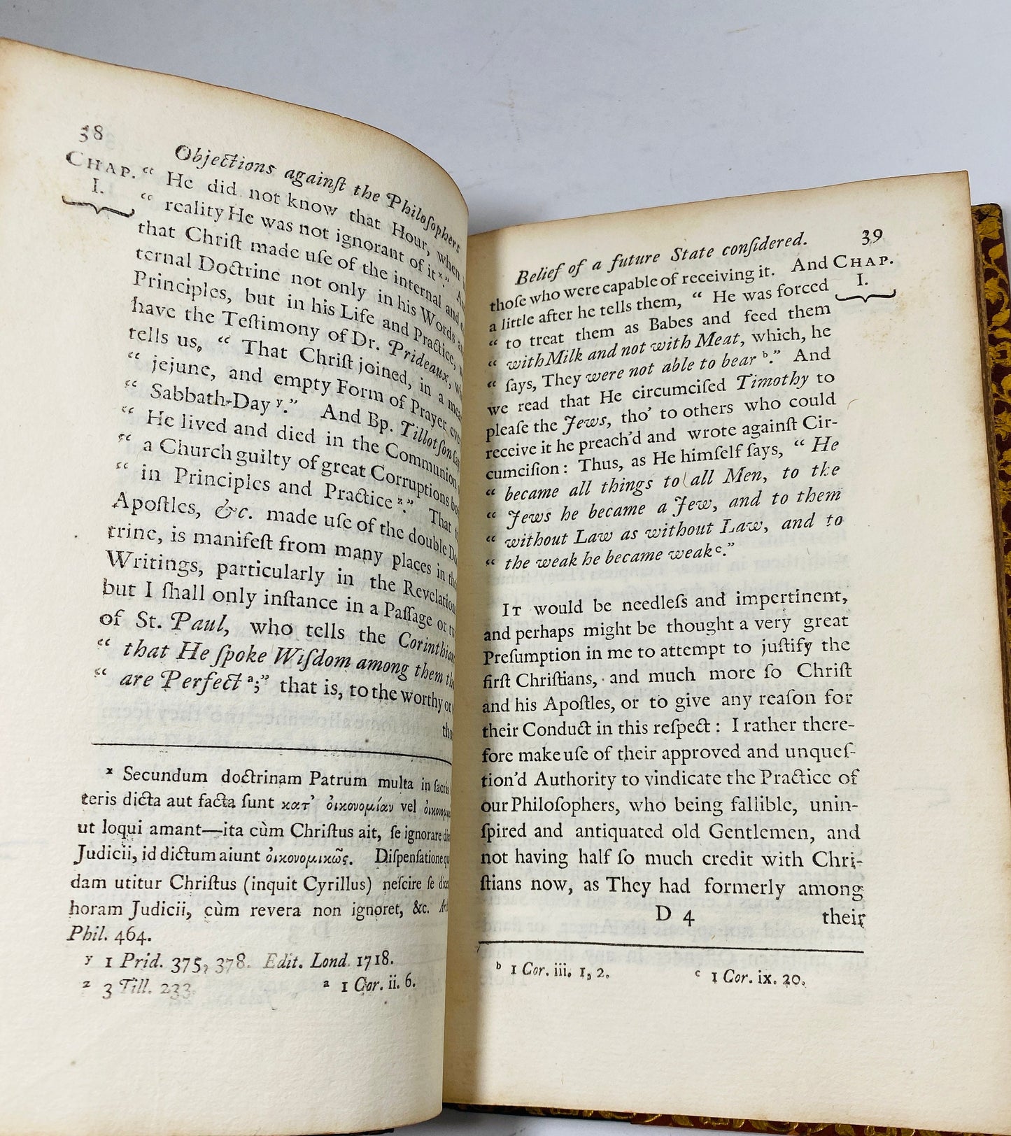 Future rewards and punishments believed by the ancients; particularly the philosophers vintage book circa 1740 by John Tillard in London