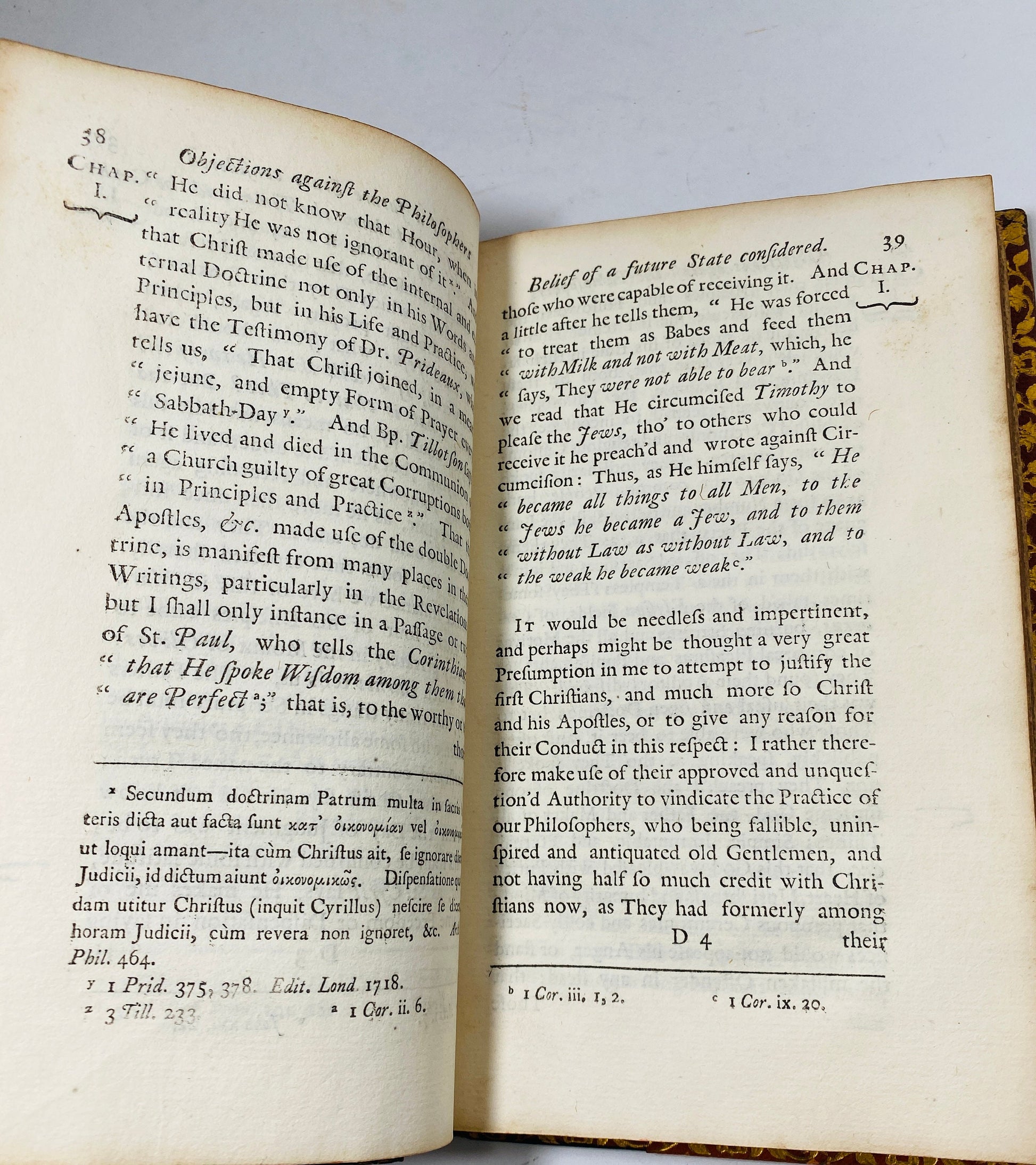 Future rewards and punishments believed by the ancients; particularly the philosophers vintage book circa 1740 by John Tillard in London