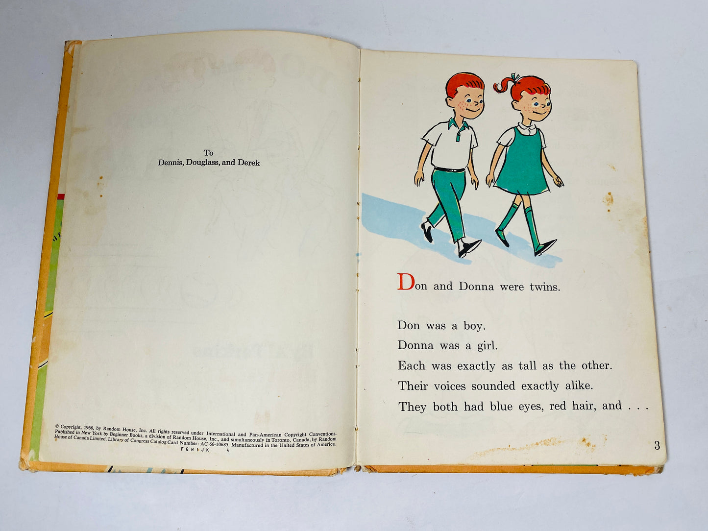 1966 Don and Donna Go to Bat vintage children's Dr Seuss Beginner Book Al Perkins Tobey about a girl who wants to play baseball on boys team