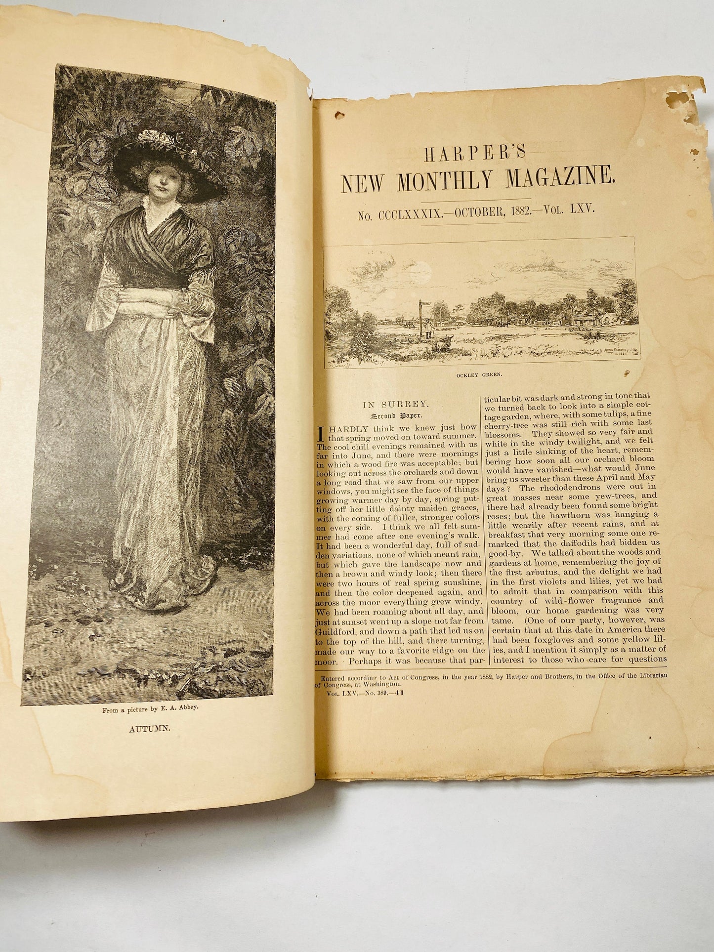 1882 Harper's New Monthly Magazine Antique vol 65 No 389 Post Civil War Invasion of Mexico, Chief Justice Marshall Political Intelligence