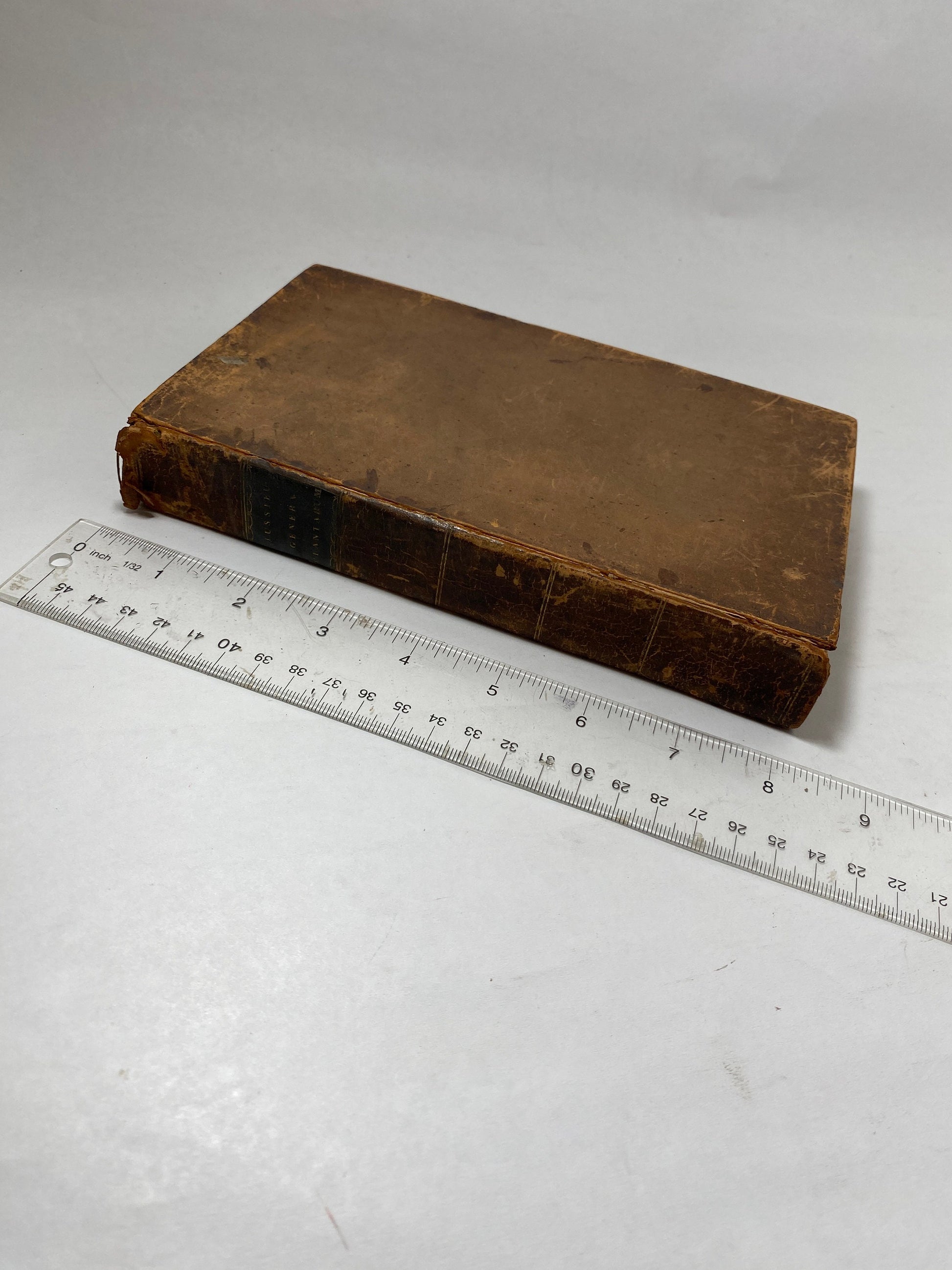 1789 Genera Plantarum Secundum Odines Naturales antique leather book Modern Botainical nomenclatur Jussieu