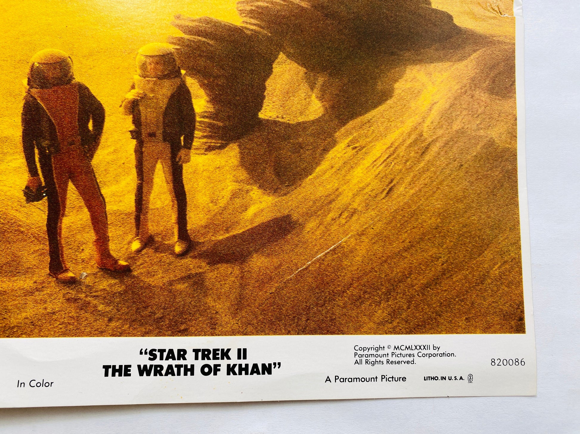 RARE Star Trek ORIGINAL Wrath of Khan Press Kit Litho Photo circa 1982 8x10 photo unique collectible movie POOR Condition