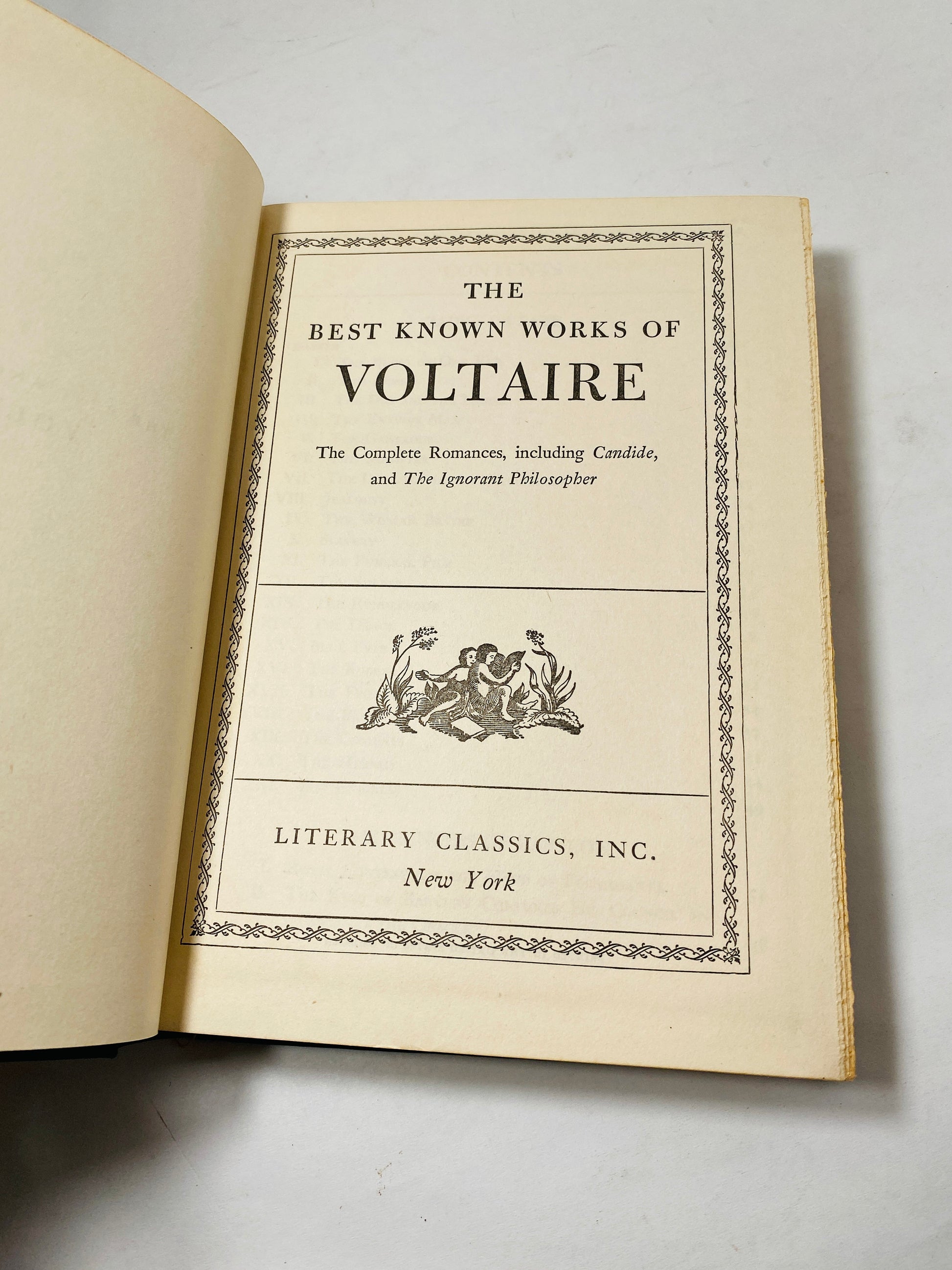 Best Known Works by Voltaire vintage book circa 1945 Candide, Ignorant Philosopher, Dialogues