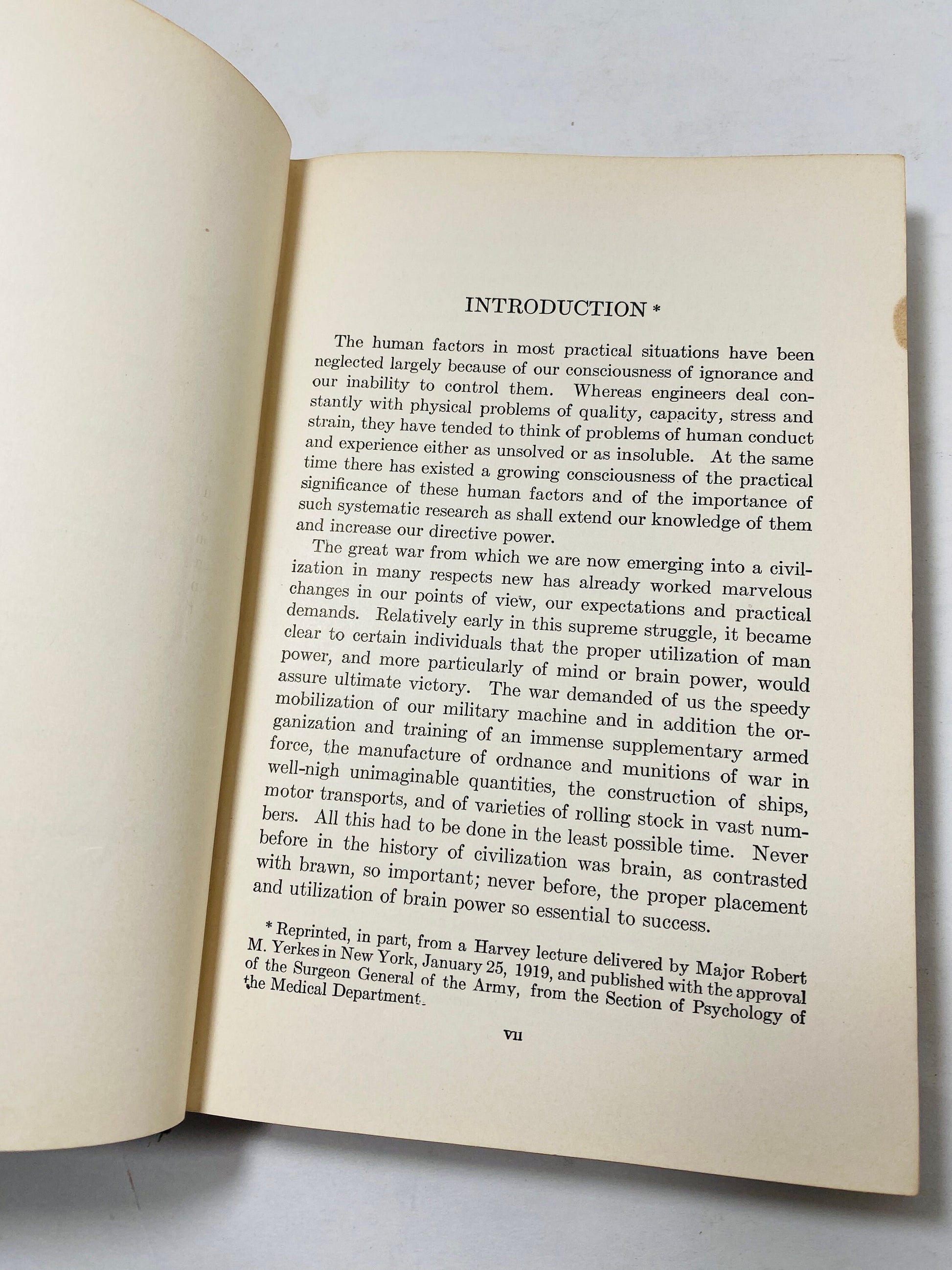 Army Intelligence antique book circa 1931 Government Mental Tests US War Department vintage rare collectible methodology psychology