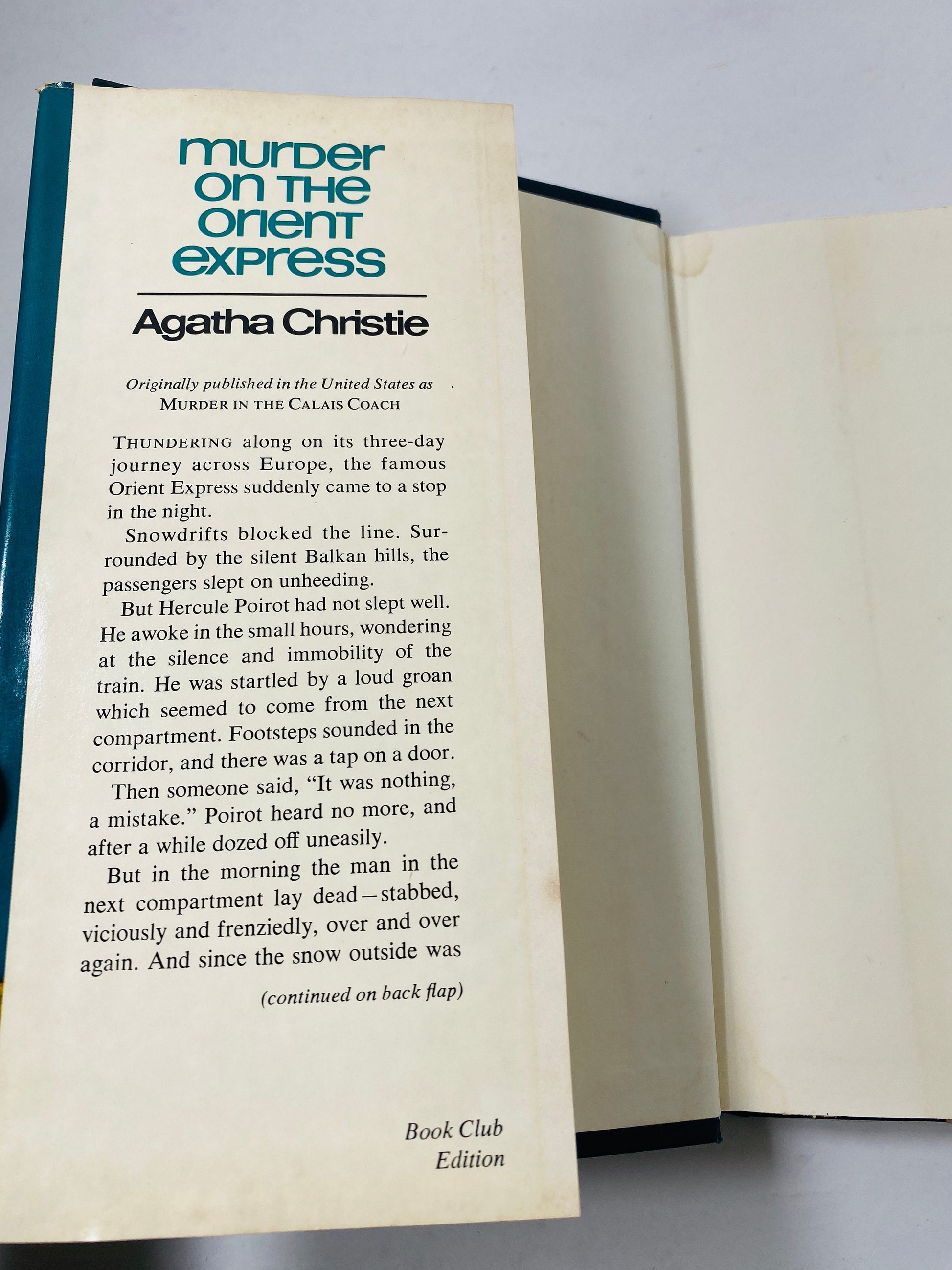 Agatha Christie Murder on the Orient Express Vintage book circa 1960