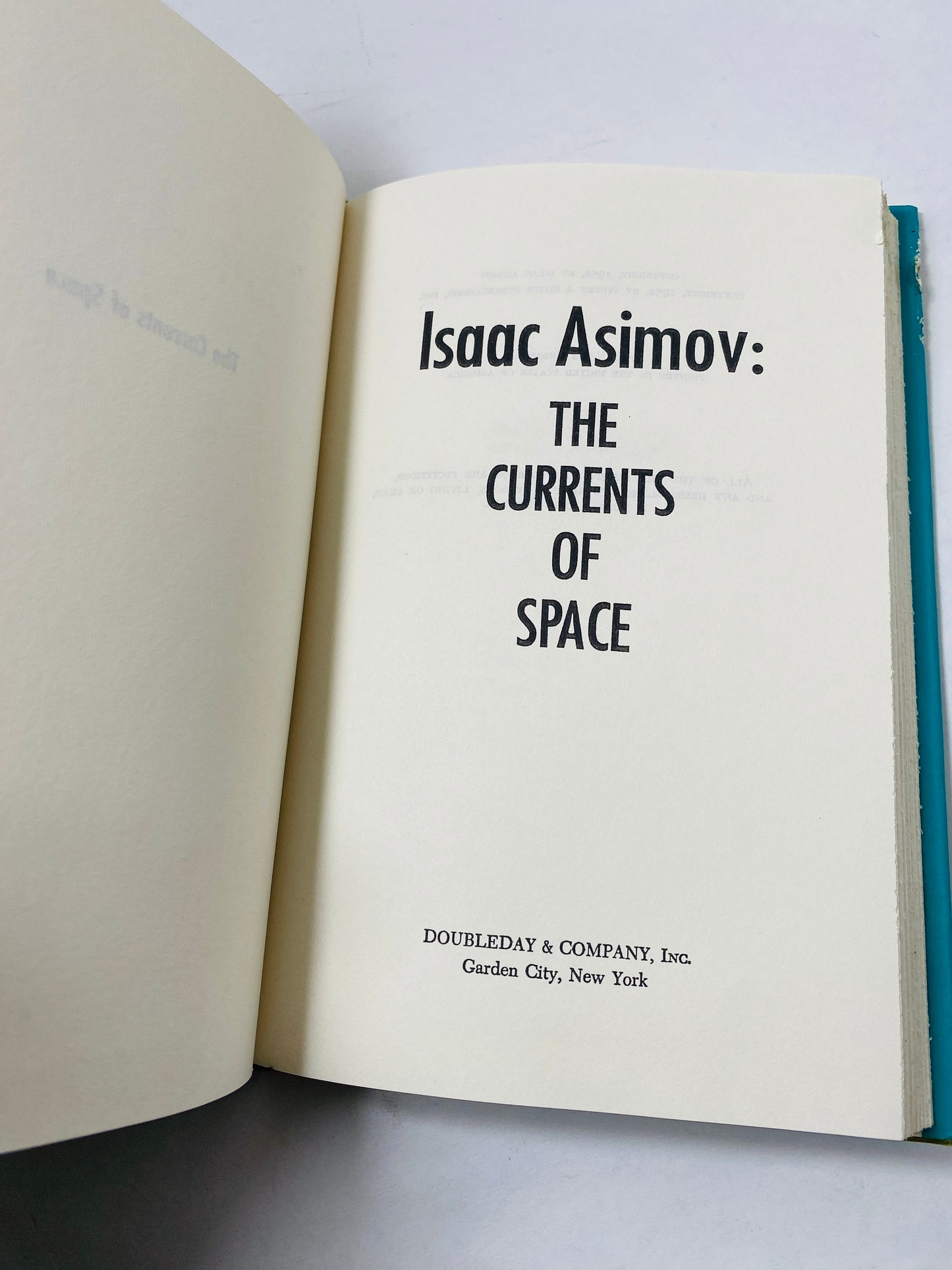 Currents of Space by Isaac Asimov vintage book circa 1952 Metaphysics. Quantum Physics. Book lover gift. Black Holes