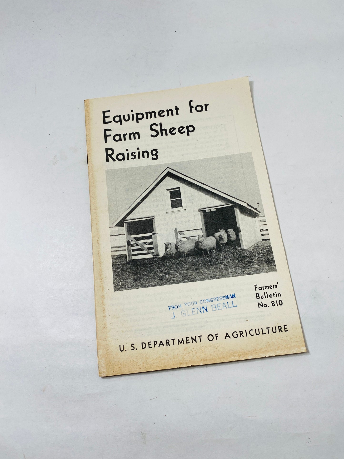 1940s Vintage Agriculture Department farm booklets off grid homestead Sheep raising wood floor construction slaughtering livestock water