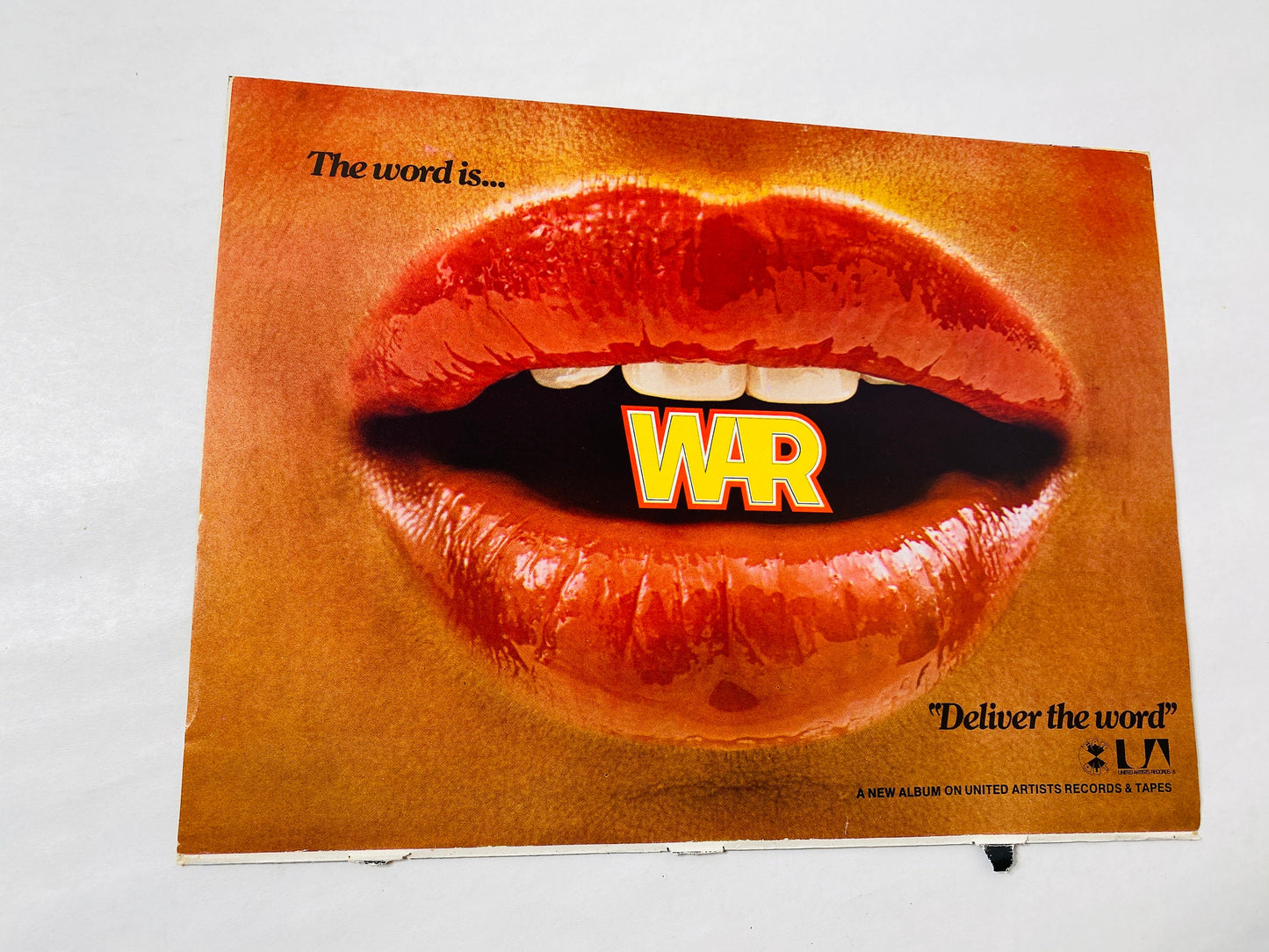 War United Artists magazine advertisement circa 1973 featuring album cover Original Music ad home decor Framing art
